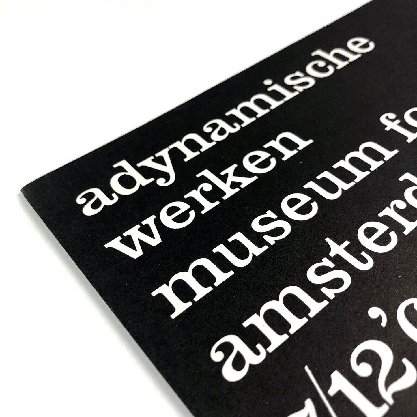 Adynamische Werken, Wim T Schippers | Museum Fodor Amsterdam – fold-out sheet, 1962