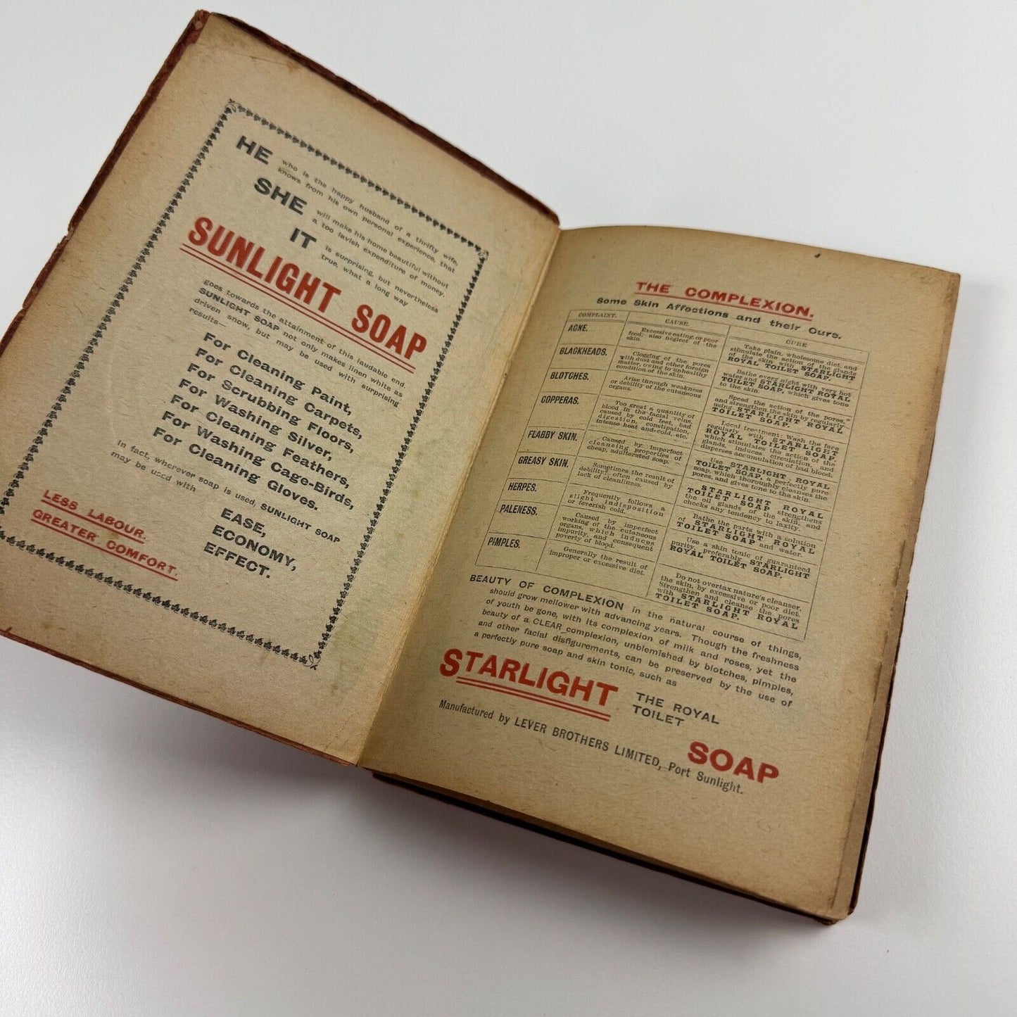 Sunlight Almanac For the Home 1899. Lever Brothers, Port Sunlight