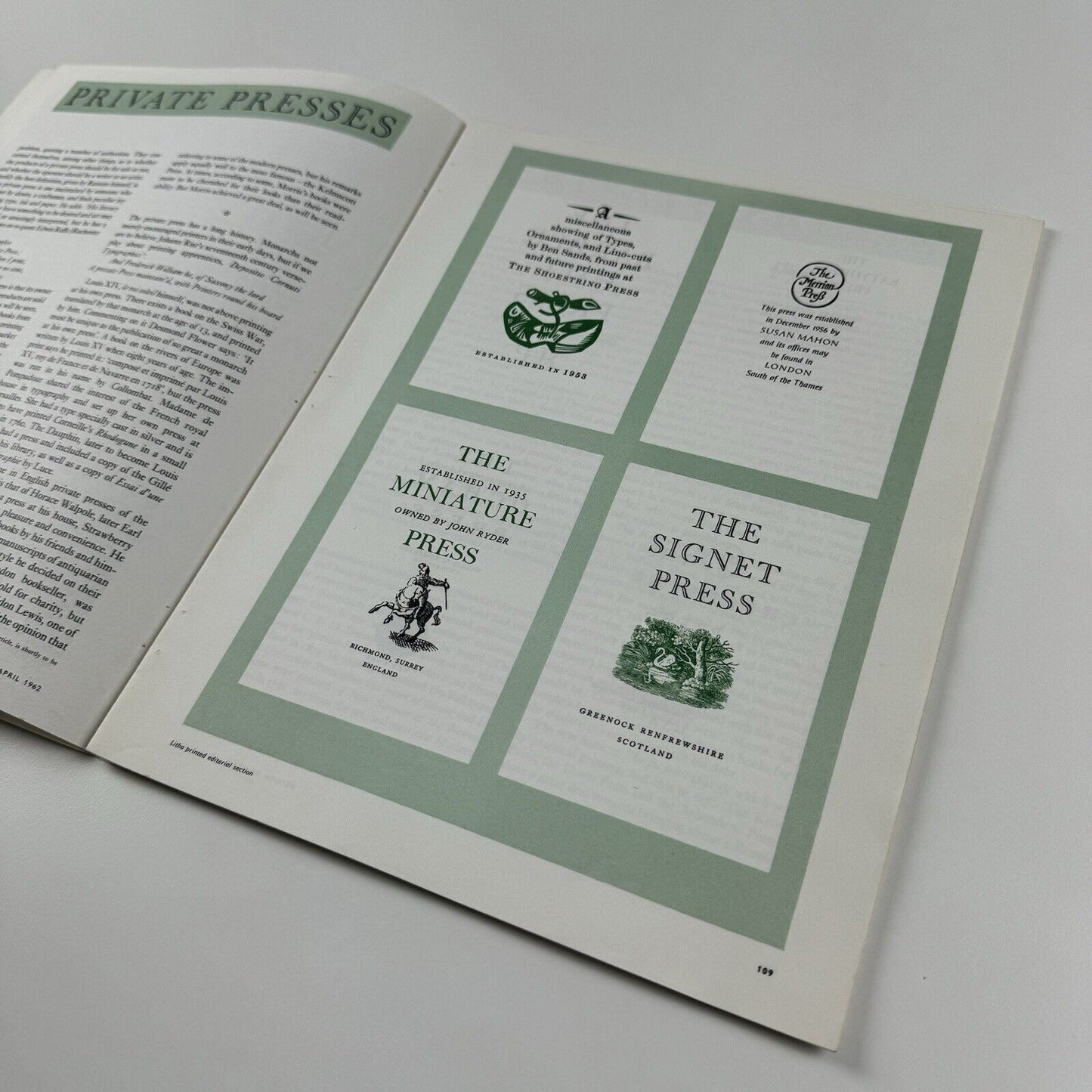 Private Presses and the Printing Industry | James Moran – British Printer supplement, 1962