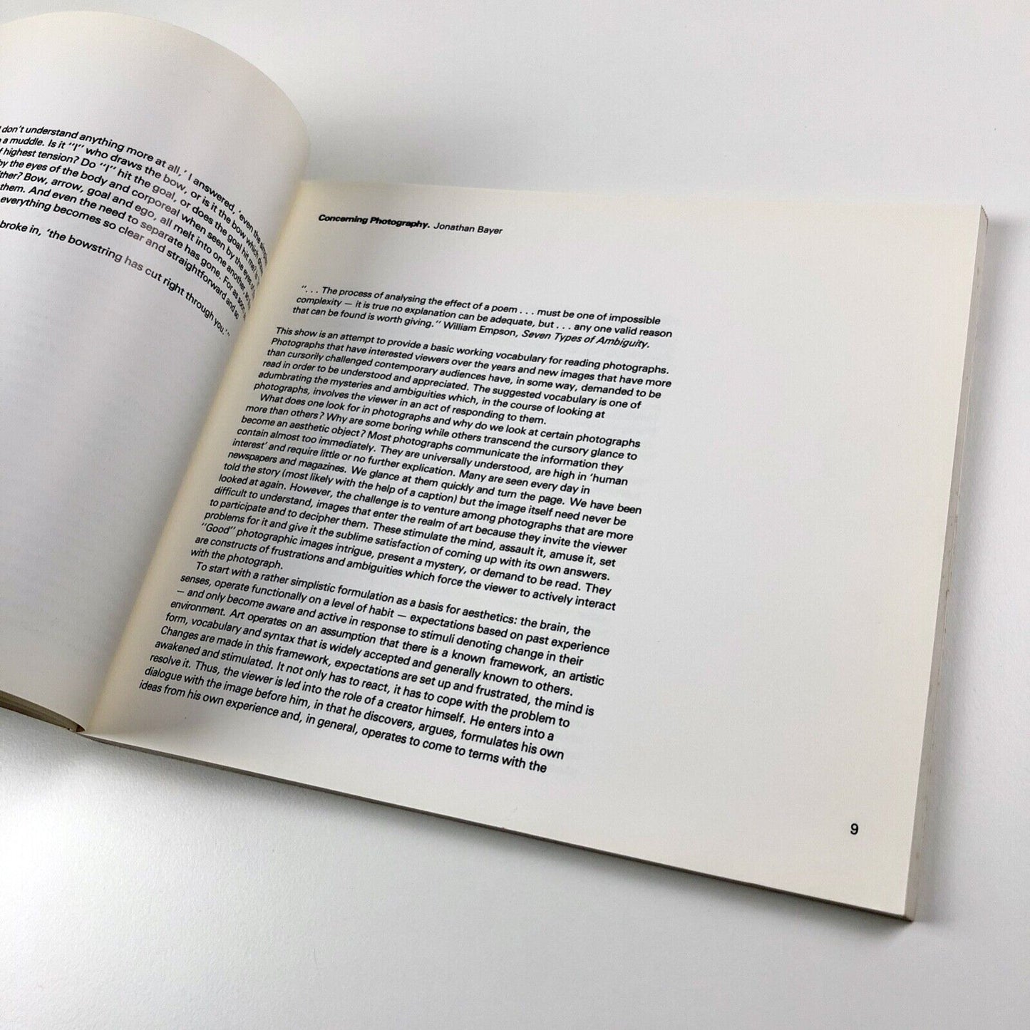 Concerning Photography | The Photographer's Gallery exhibition catalogue, 1977