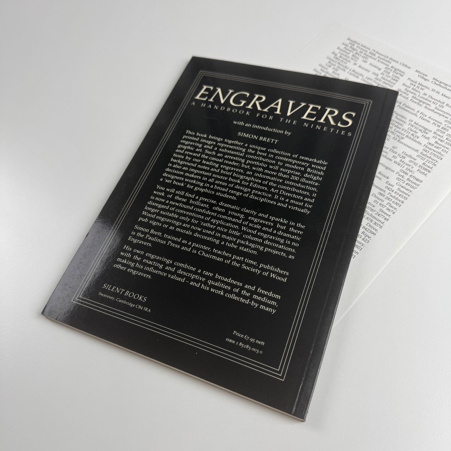 Engravers A Handbook for the Nineties compiled for the Society of Wood Engravers by Simon Brett | Silent Books, 1987