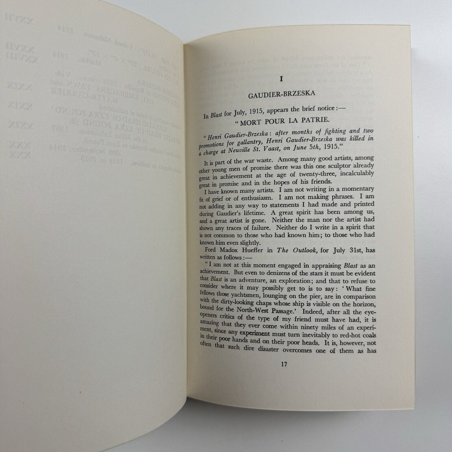 Gaudier-Brzeska by Ezra Pound | The Marvell Press, 1960