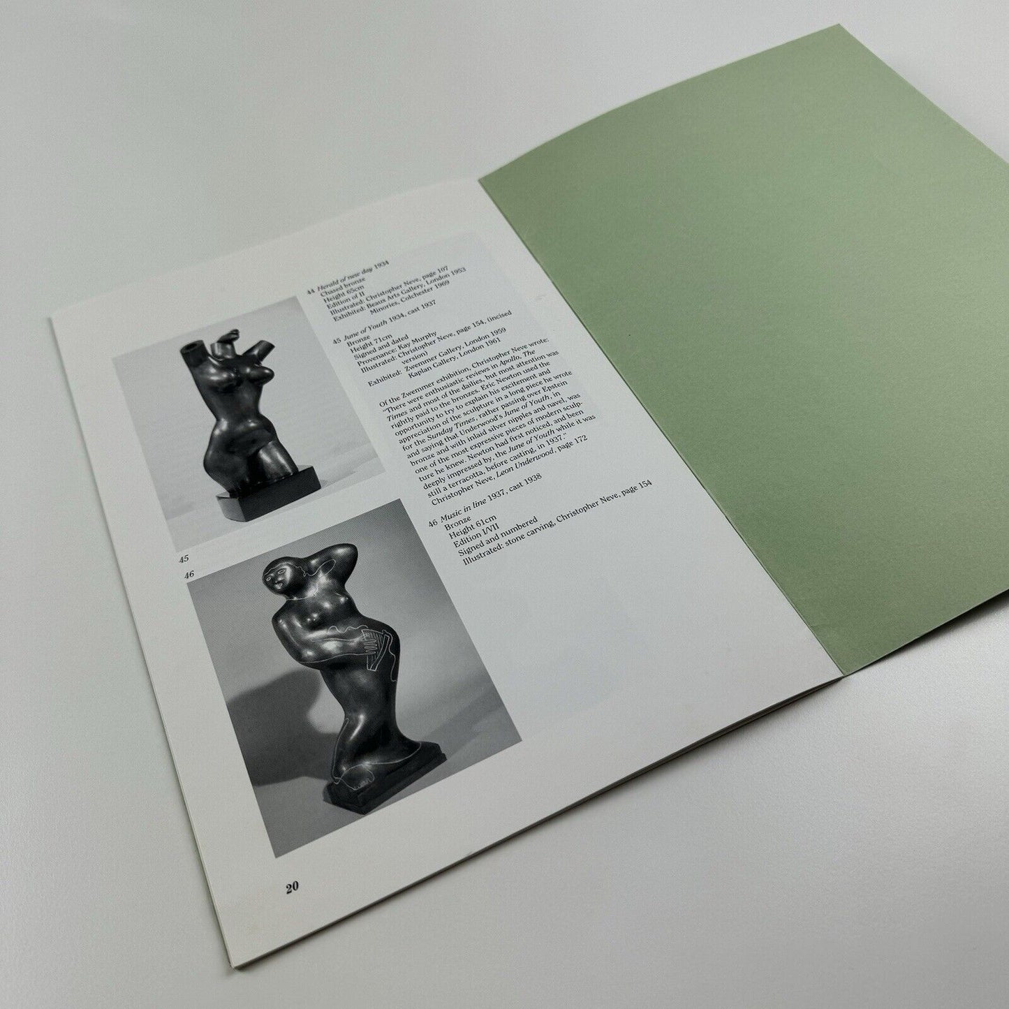 Pure Plastic Rhythm. Leon Underwood 1890-1975. Drawings, watercolours and sculpture 1922-1939 | Wolseley Fine Arts | Redfern Gallery, 1993 | catalogue and related printed ephemera
