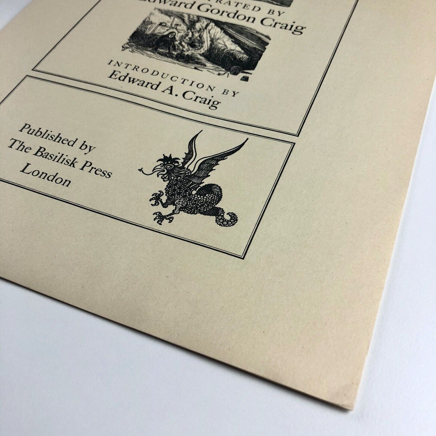 Prospectus for Daniel Defoe, Robinson Crusoe | Basilisk Press| illustrations by Edward Gordon Craig