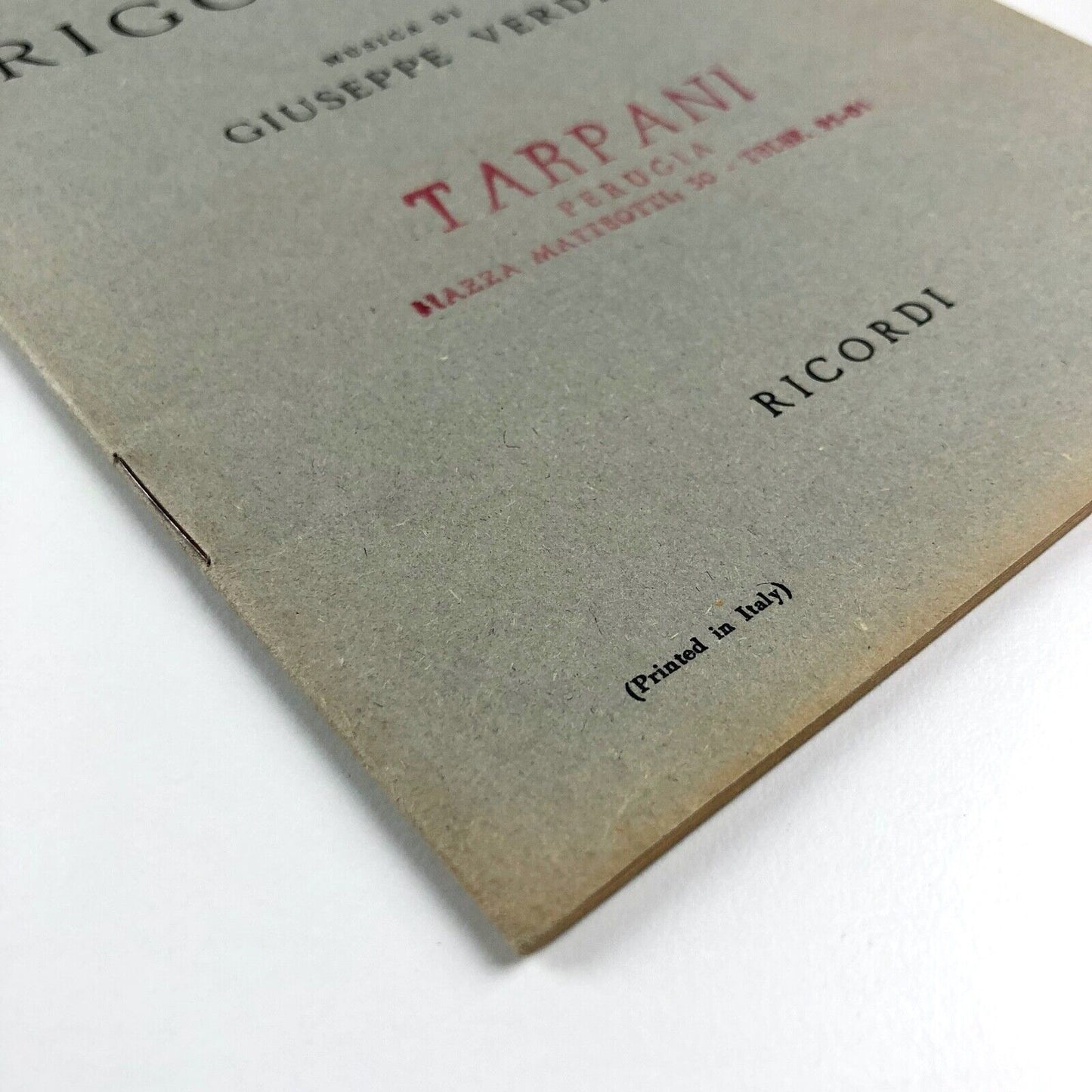 Francesco M. Piave | Rigoletto musica di Giuseppe Verdi | Ricordi, Milan, booklet 1944