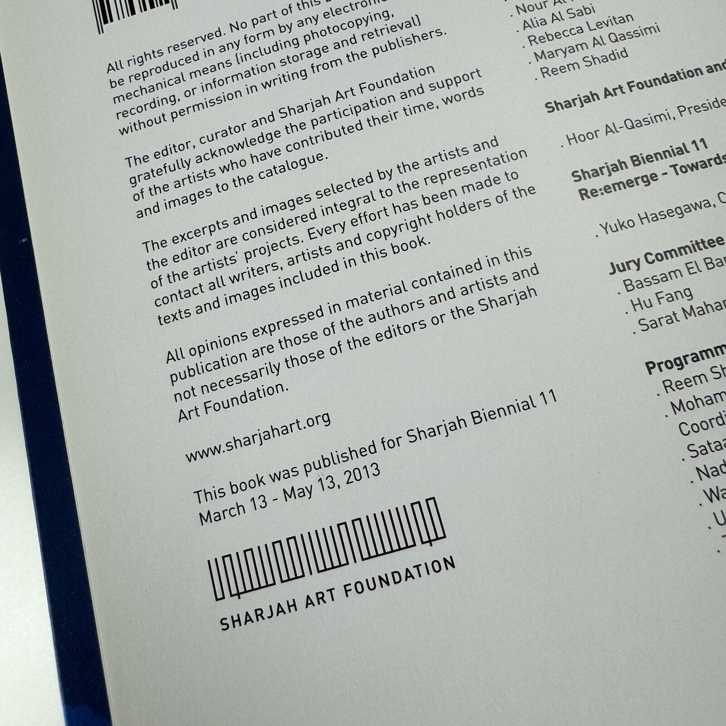 Re-emerge: Towards a New Cultural Cartography | Sharjah Art Foundation catalogue, 2013
