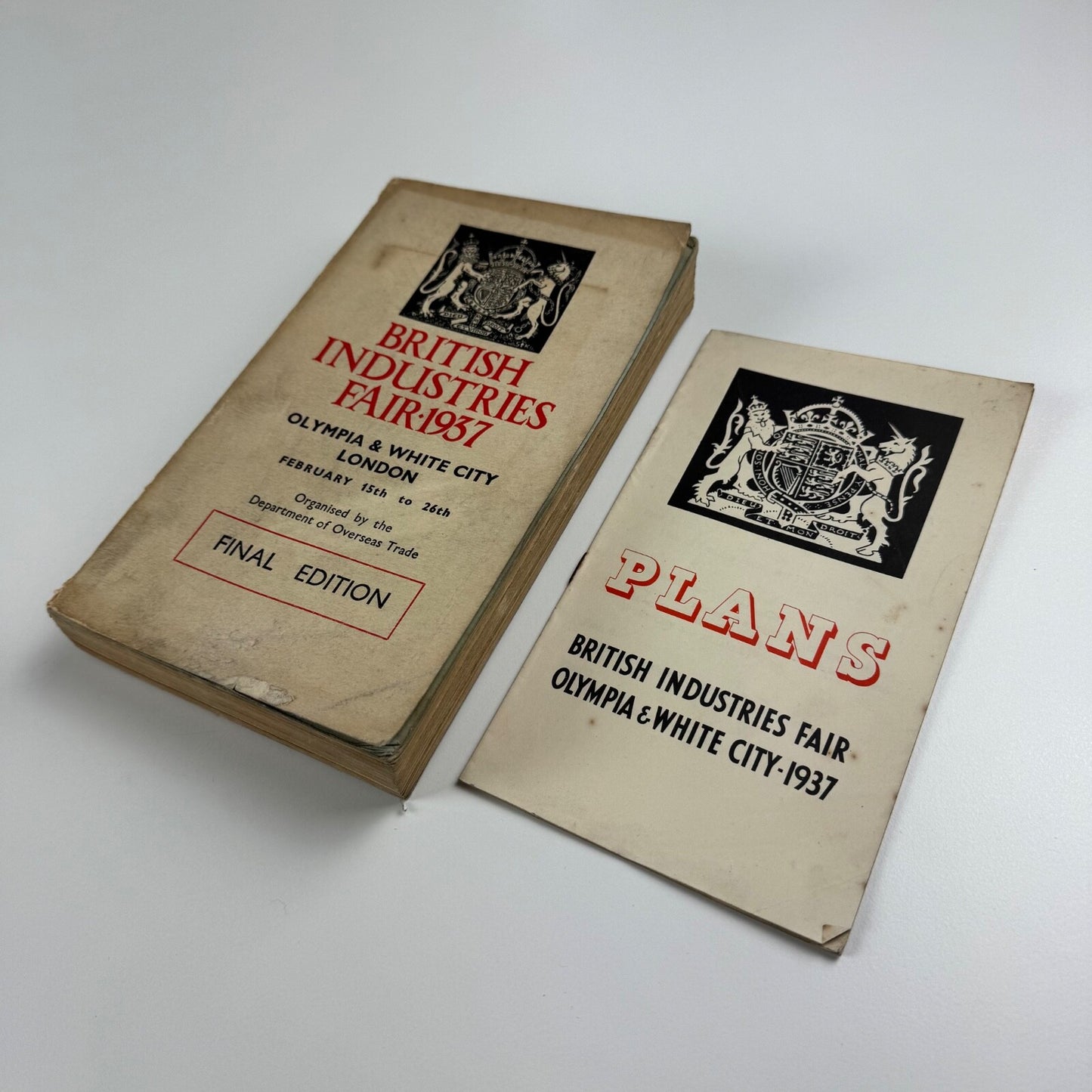 British Industries Fair BIF 1937 Olympia and White City catalogue and plans for exhibition