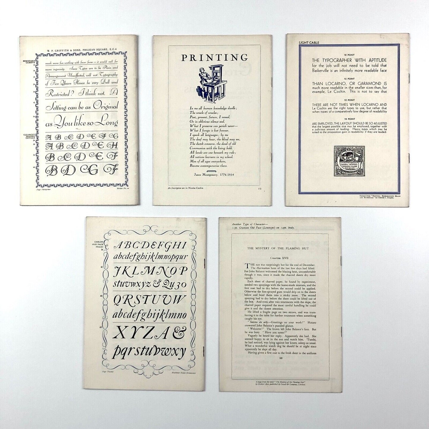 Type Fashions: 5 type specimen booklets | W.P Griffiths & Sons Old Bailey Press