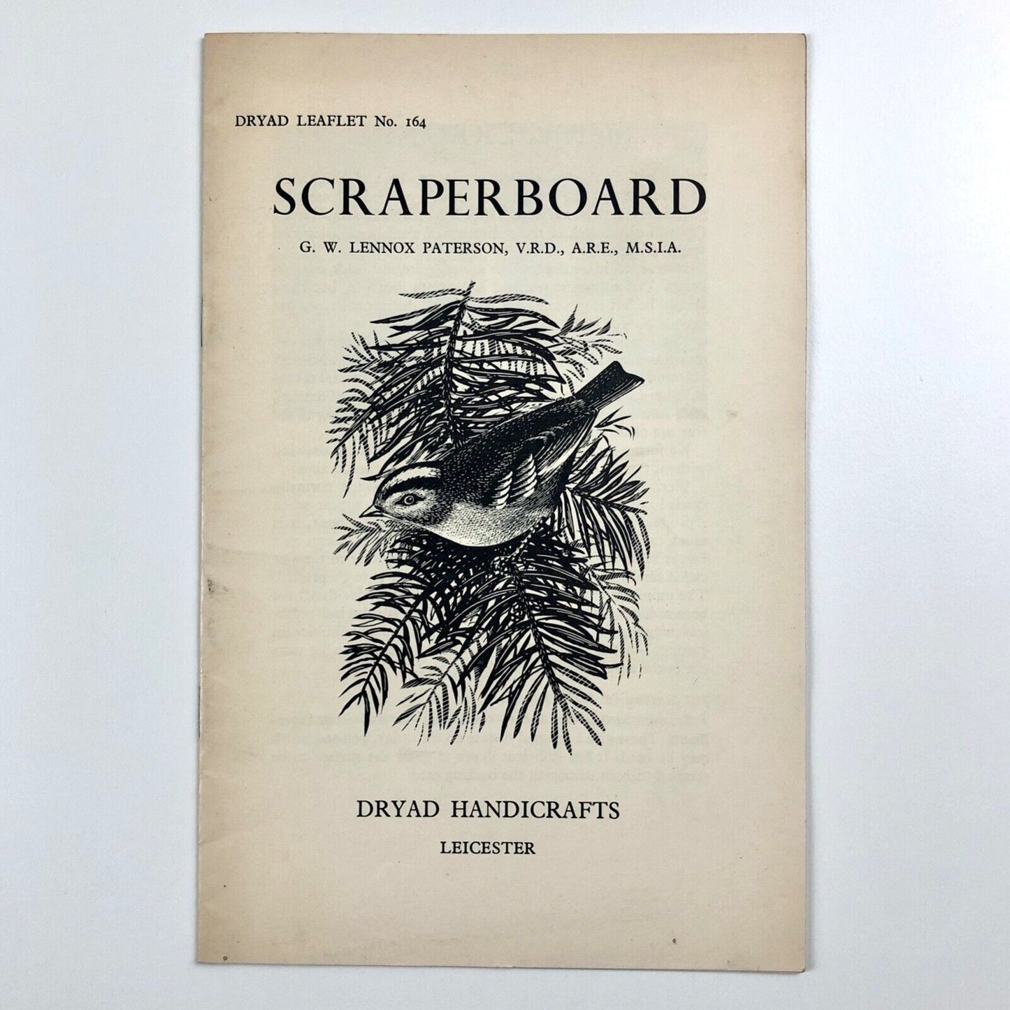 Scraperboard by G. W. Lennox Paterson | Dryad Handicrafts leaflet no. 164