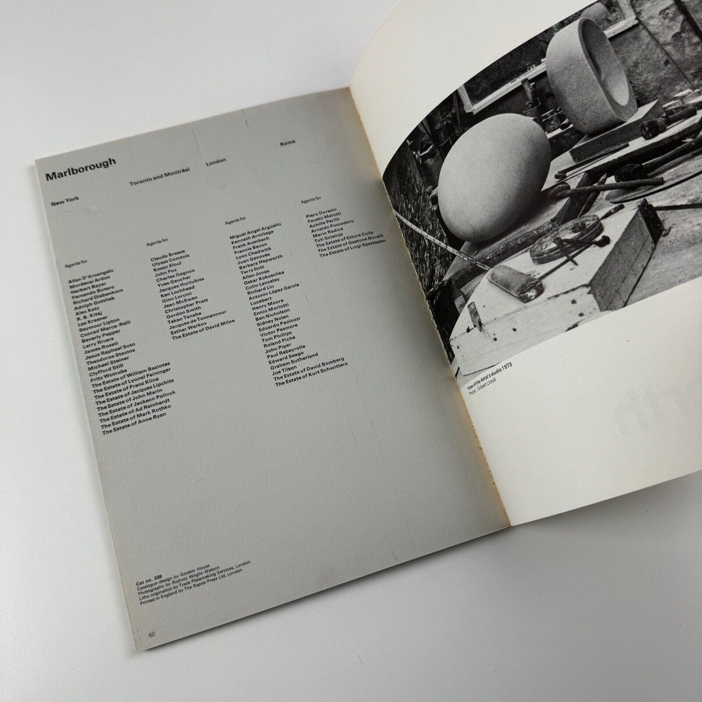 Barbara Hepworth. Conversations | Marlborough New York, 1974 | catalogue design by Gordon House