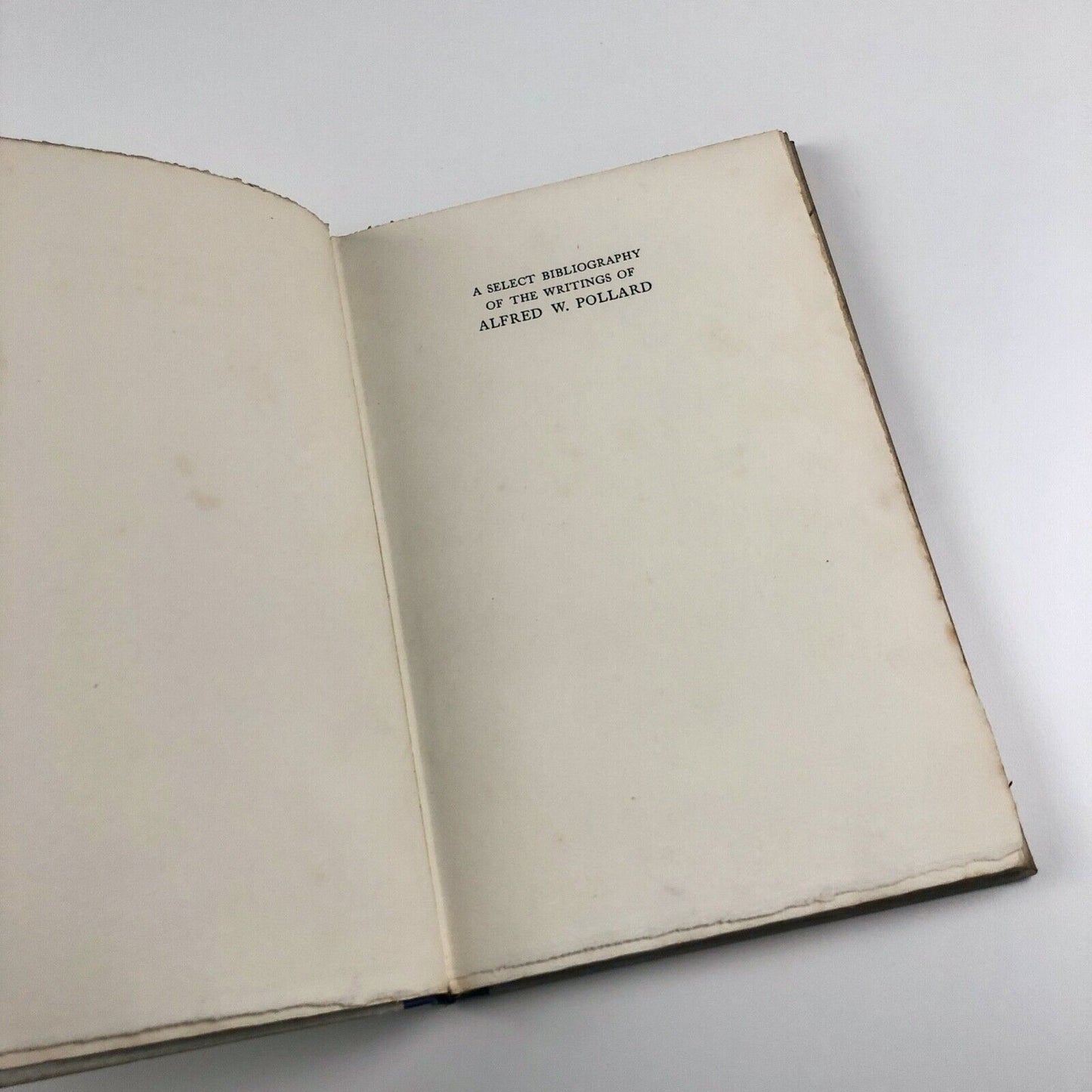 Select Bibliography of the Writings of Alfred W. Pollard | Oxford University Press, 1938