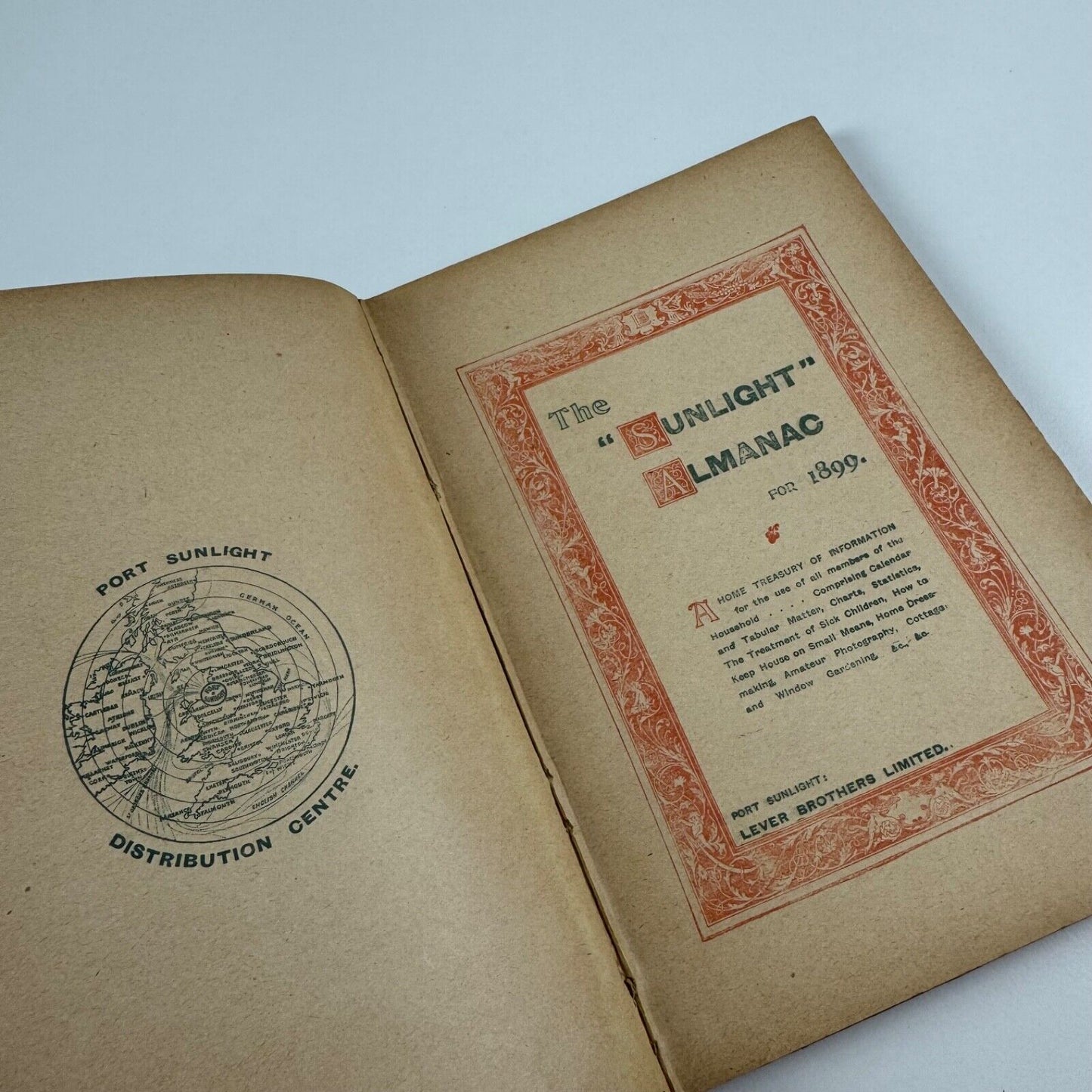 Sunlight Almanac For the Home 1899. Lever Brothers, Port Sunlight