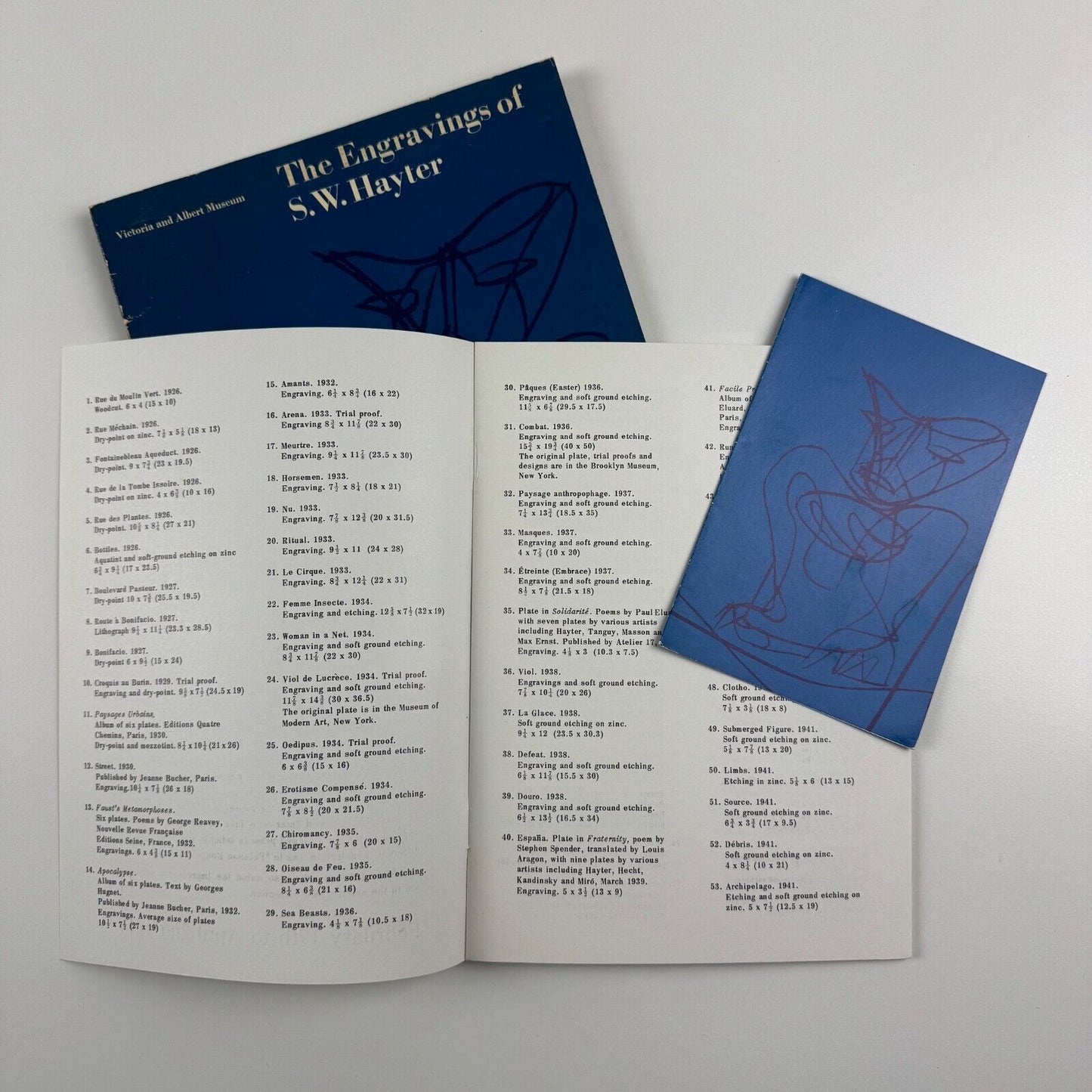 V&A Department of Prints and Drawings. S.W. Hayter’s Graphic Work. A Retrospective Exhibition 1926-1966, also private view invitation