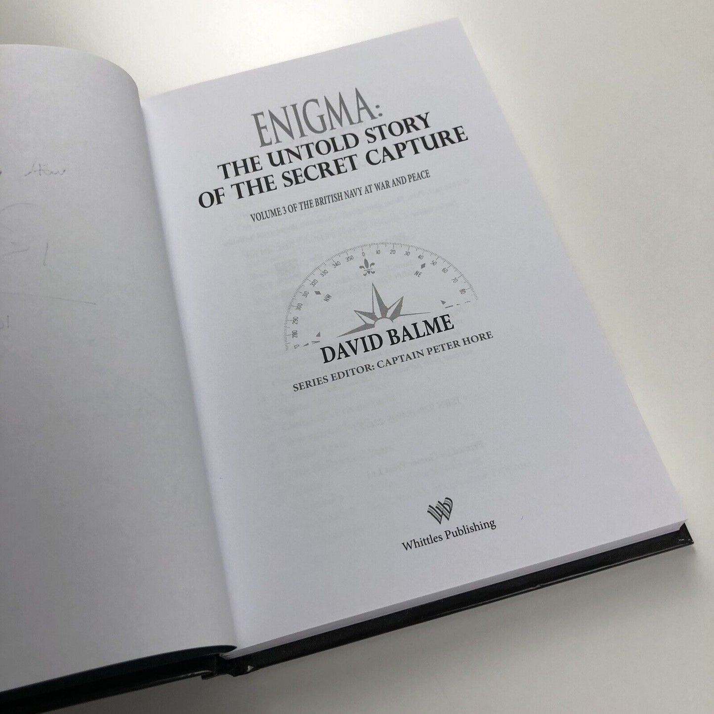 Enigma the Untold Story of the Secret Capture by David Balme | 2016 Signed copy