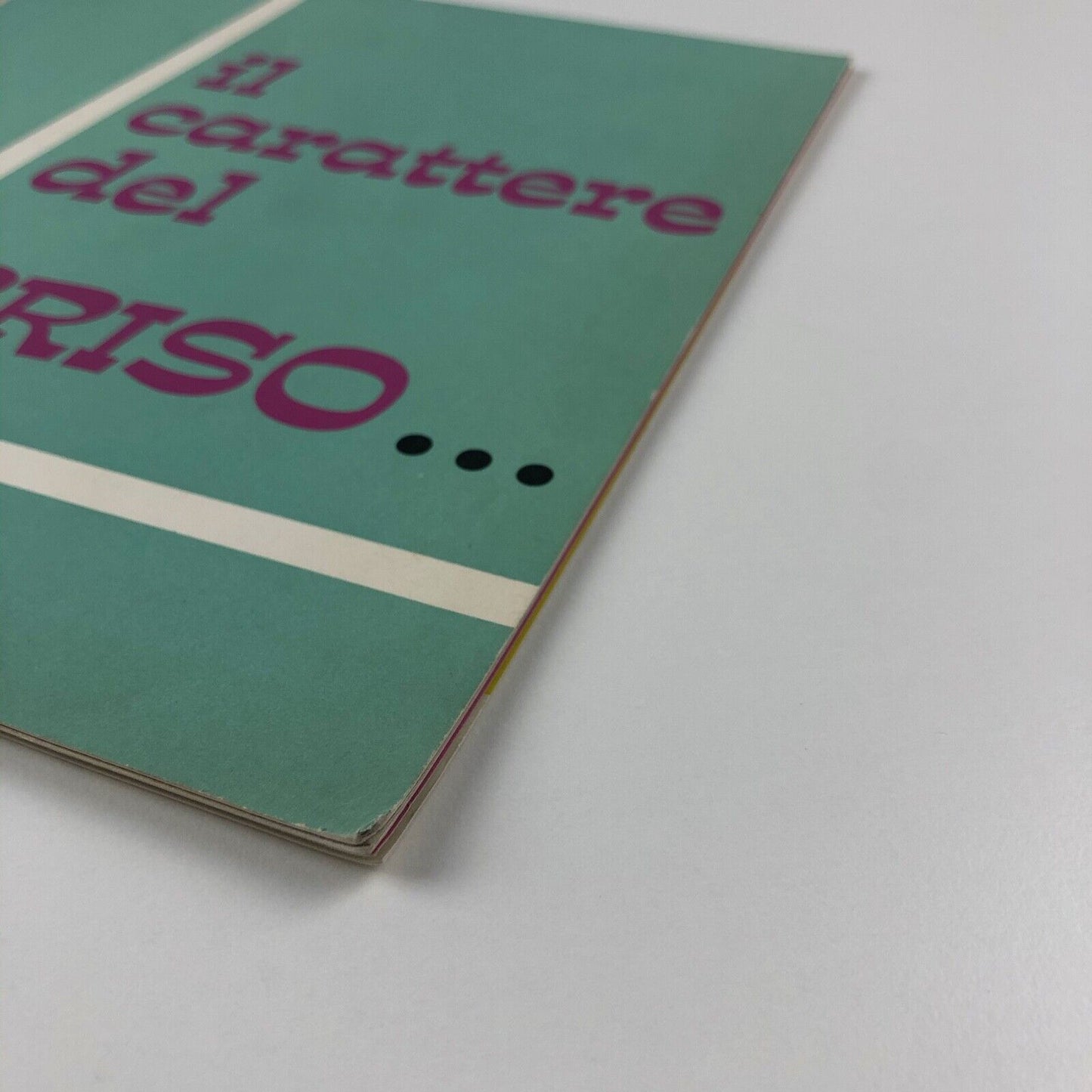 Il carattere del SORRISO type specimen booklet for Società Nebiolo Aldo Novarese 1961