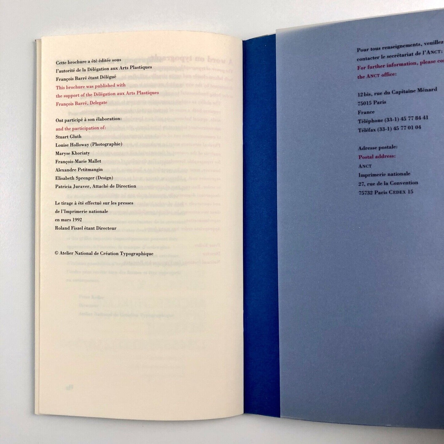 National Institute for Typographic Research (ANCT) | 1992 Georges Bonnin