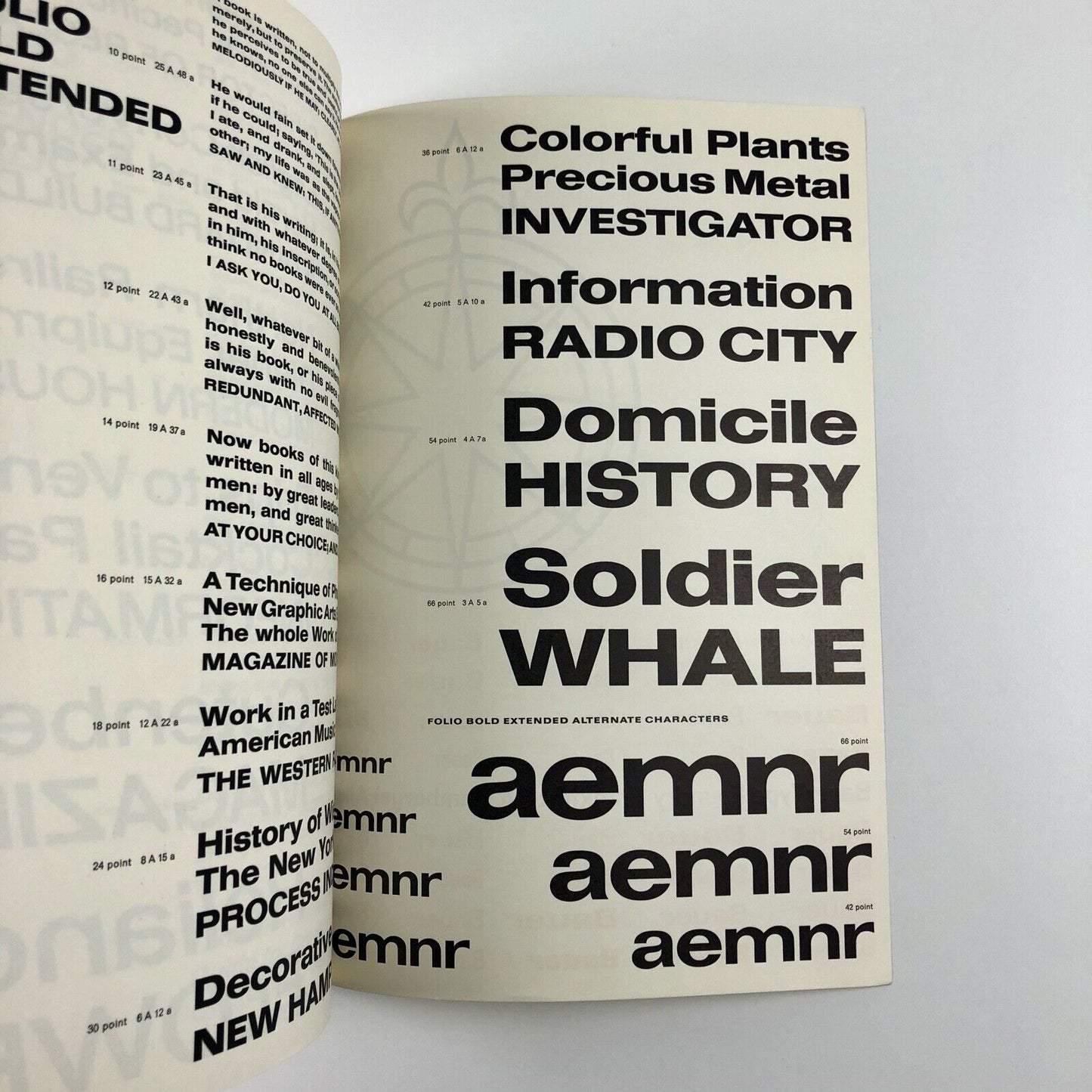 Folio type specimen brochure | Bauer Type Foundry | Possibly 1960s