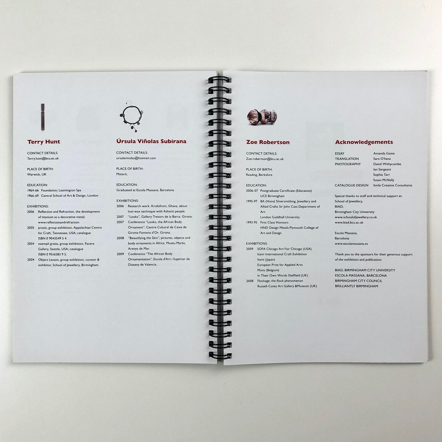 Paradigma – exhibition catalogue | Birmingham City Uni / Escola Massana 2009