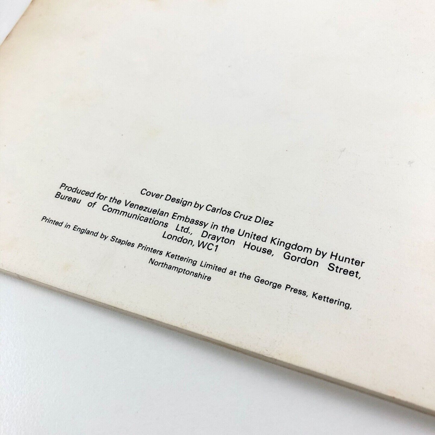 An Exhibition of Venezuelan Art | The Artists Market Association Gallery, London, 1978 - cover design by Carlos Cruz Diez