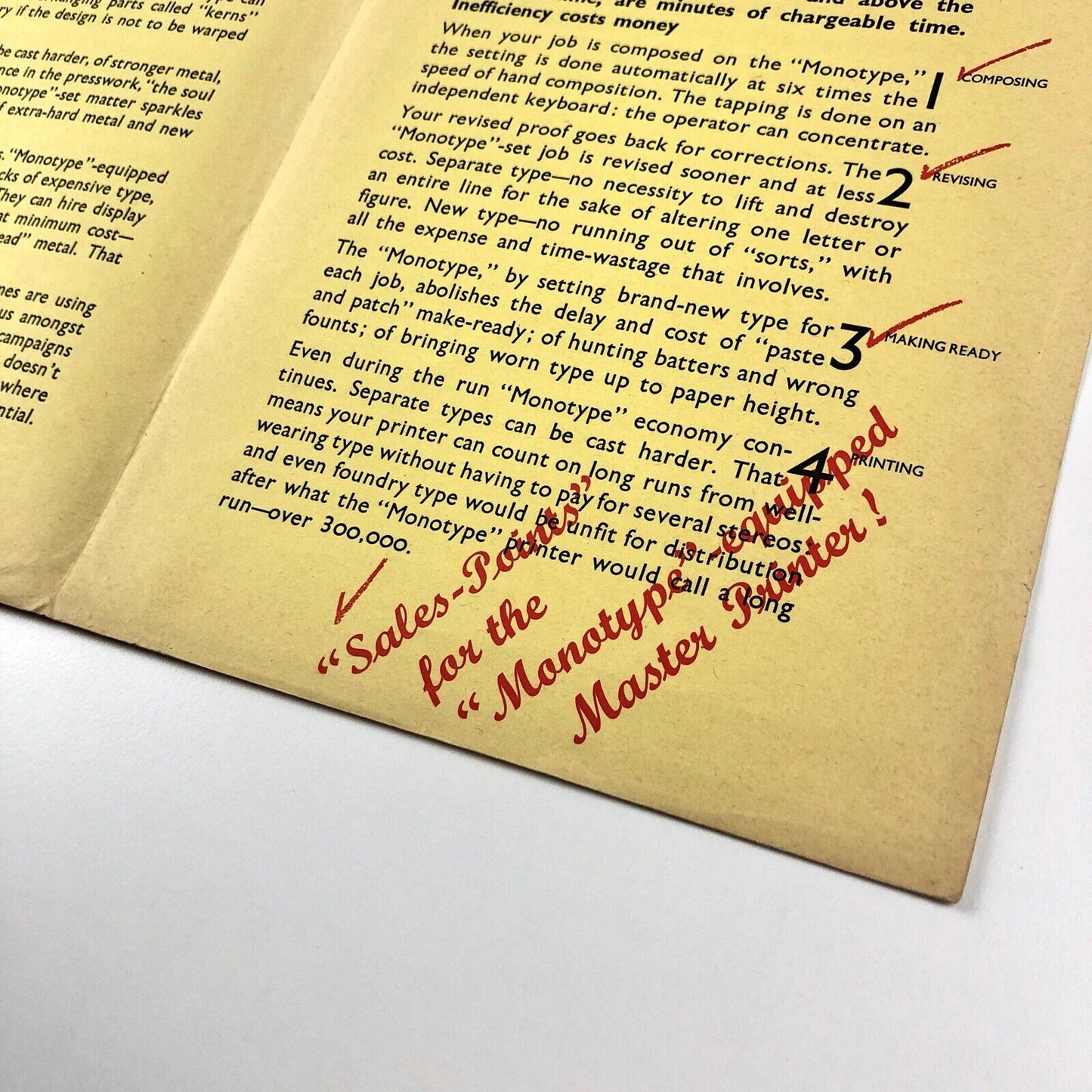 Monotype advertisement 'Buyers of Printing' | Promotional leaflet | May 1931 in Gill Sans