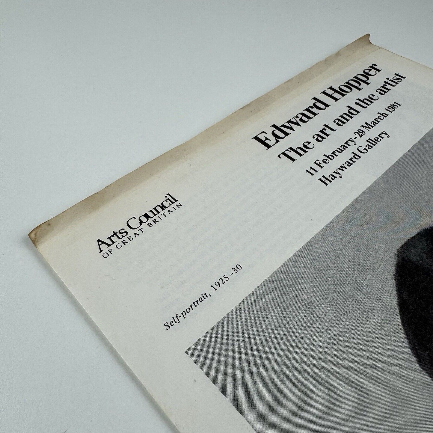 Folding sheet/gallery guide for Edward Hopper. The art and the artist |The Hayward Gallery, Arts Council, 1981