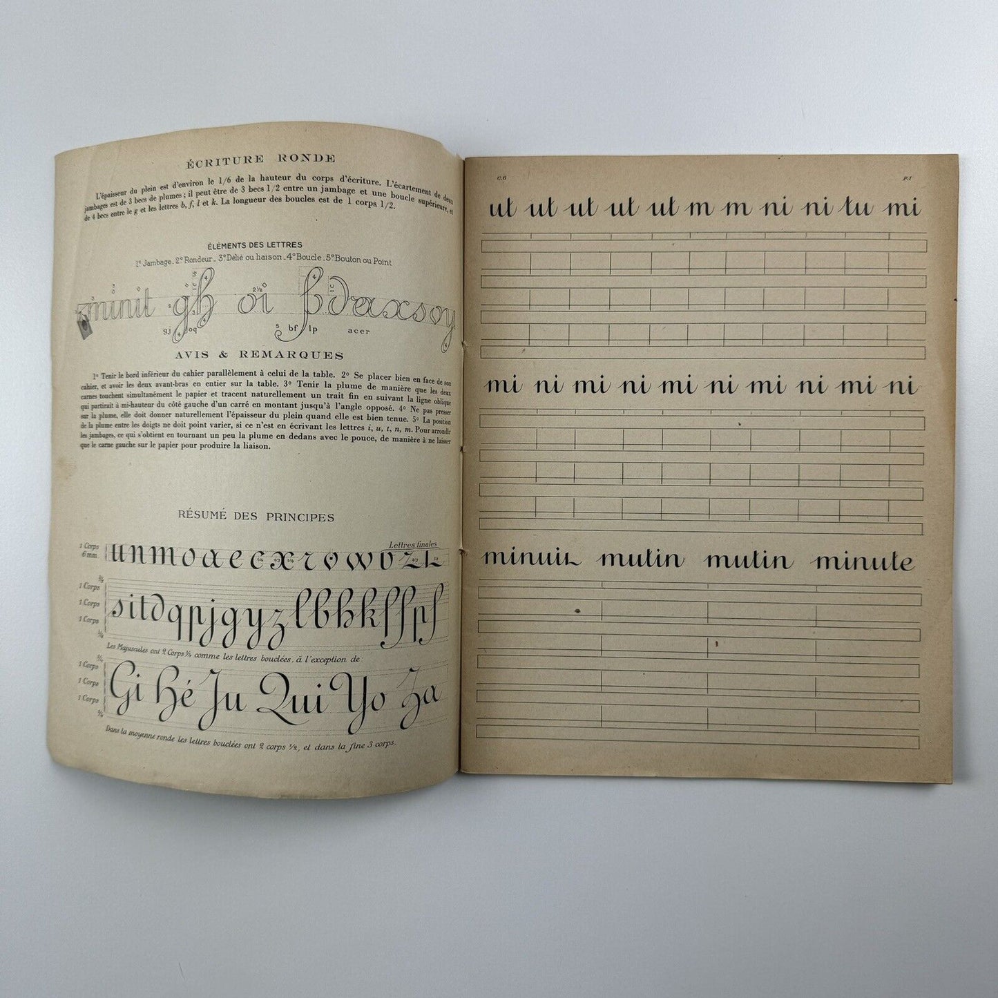 Nationale. 6me cahier. Nouvelle méthode d’écriture | calligraphy text book | Marshall Foch on cover