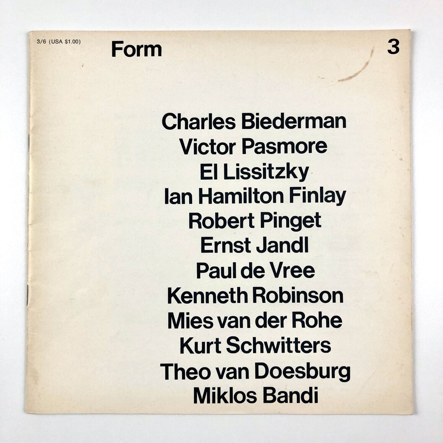Form magazine – issues 1 to 7 | Philip Steadman Stephen Bann Sep 1966 - Mar 1968