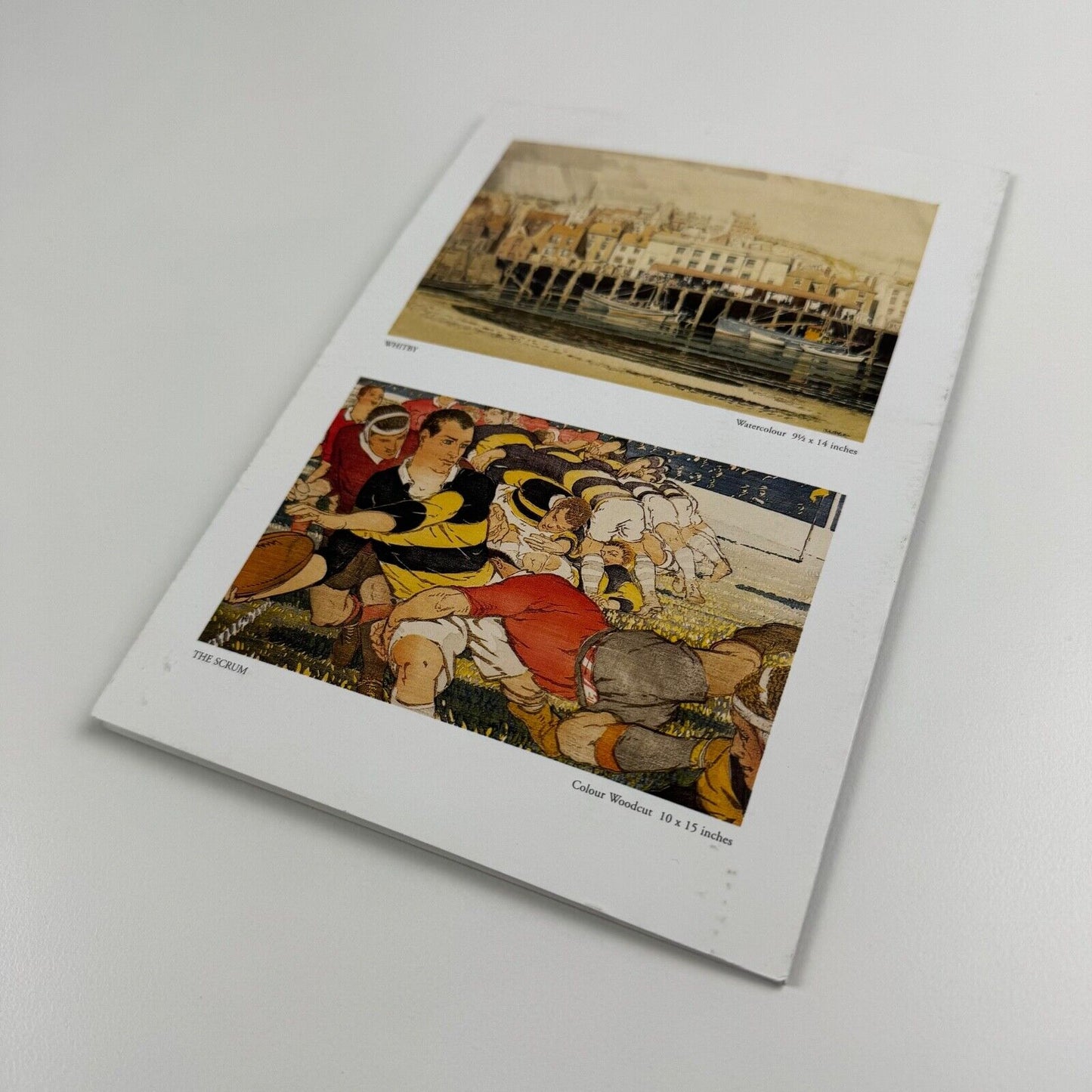 Folding card for John Edgar Platt. Exhibition of oils, watercolours, drawings & colour woodcuts held at 20th century Gallery, London, 1999
