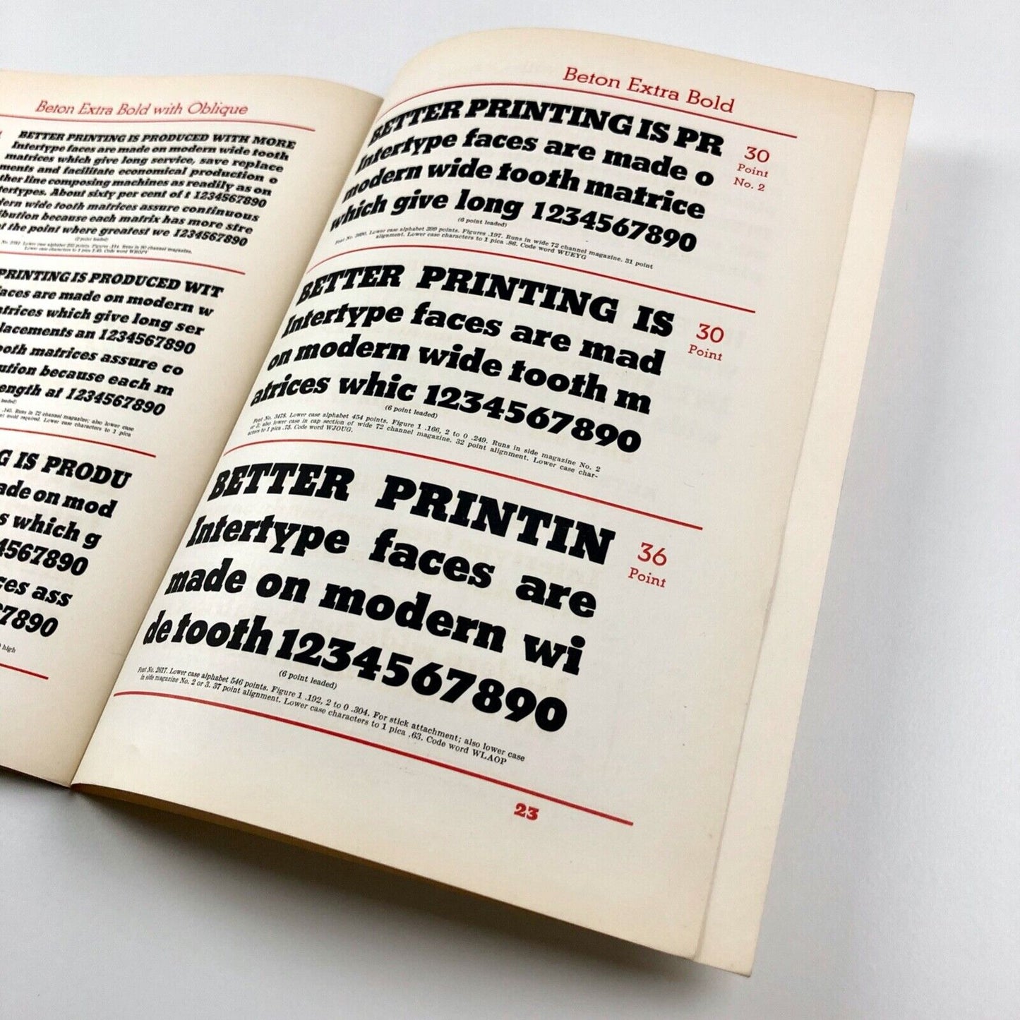 Beton Bold, Medium and Extra Bold | Intertype Corporation specimen booklet