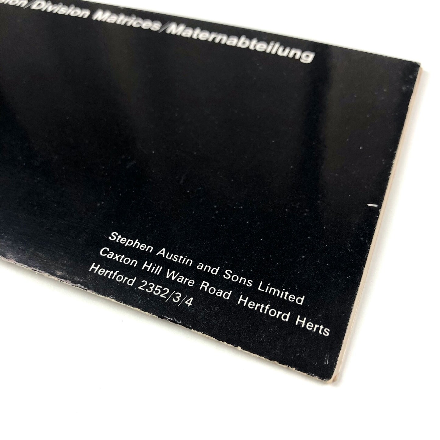 Stephen Austin Matrix Division ephemera | Promotional trade leaflet, 1970s?