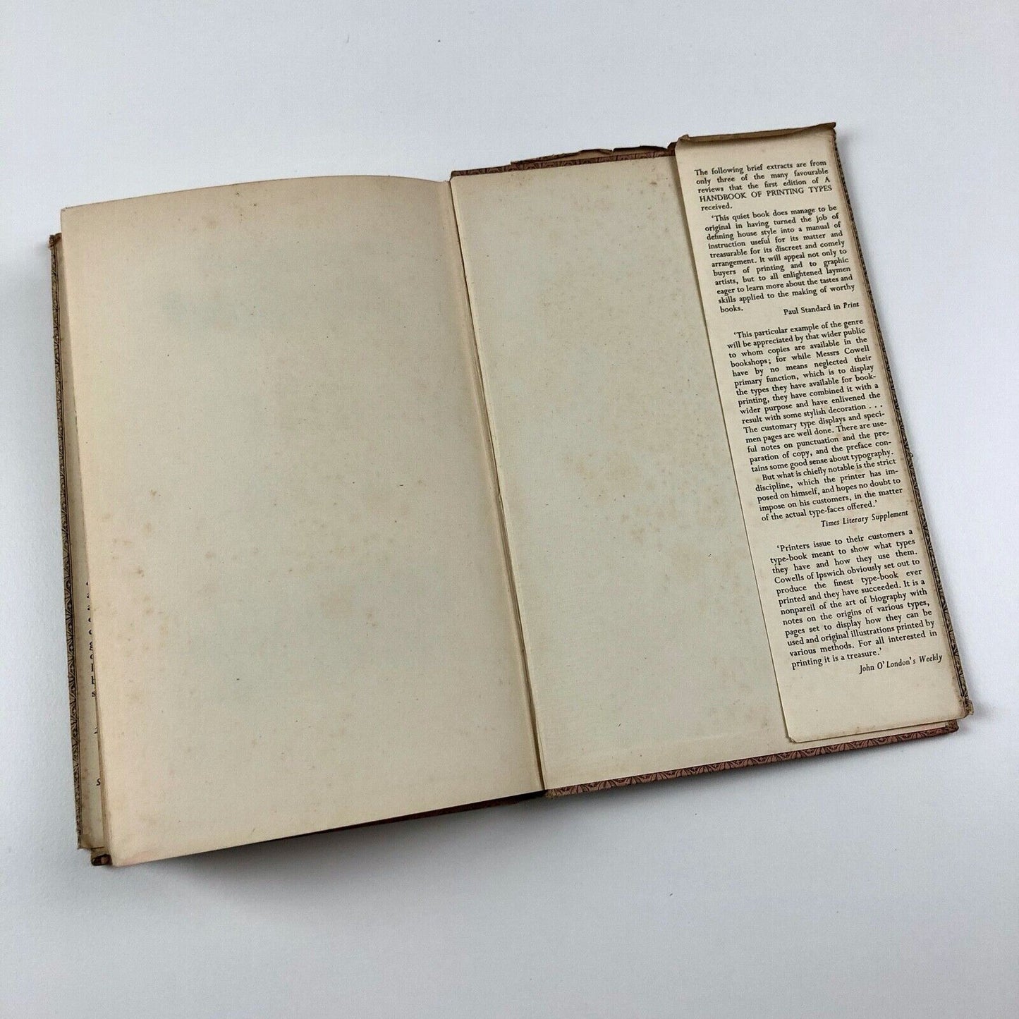 A Handbook of Printing Types... Used by Cowells | John N.C. Lewis, 1948 | Second edition