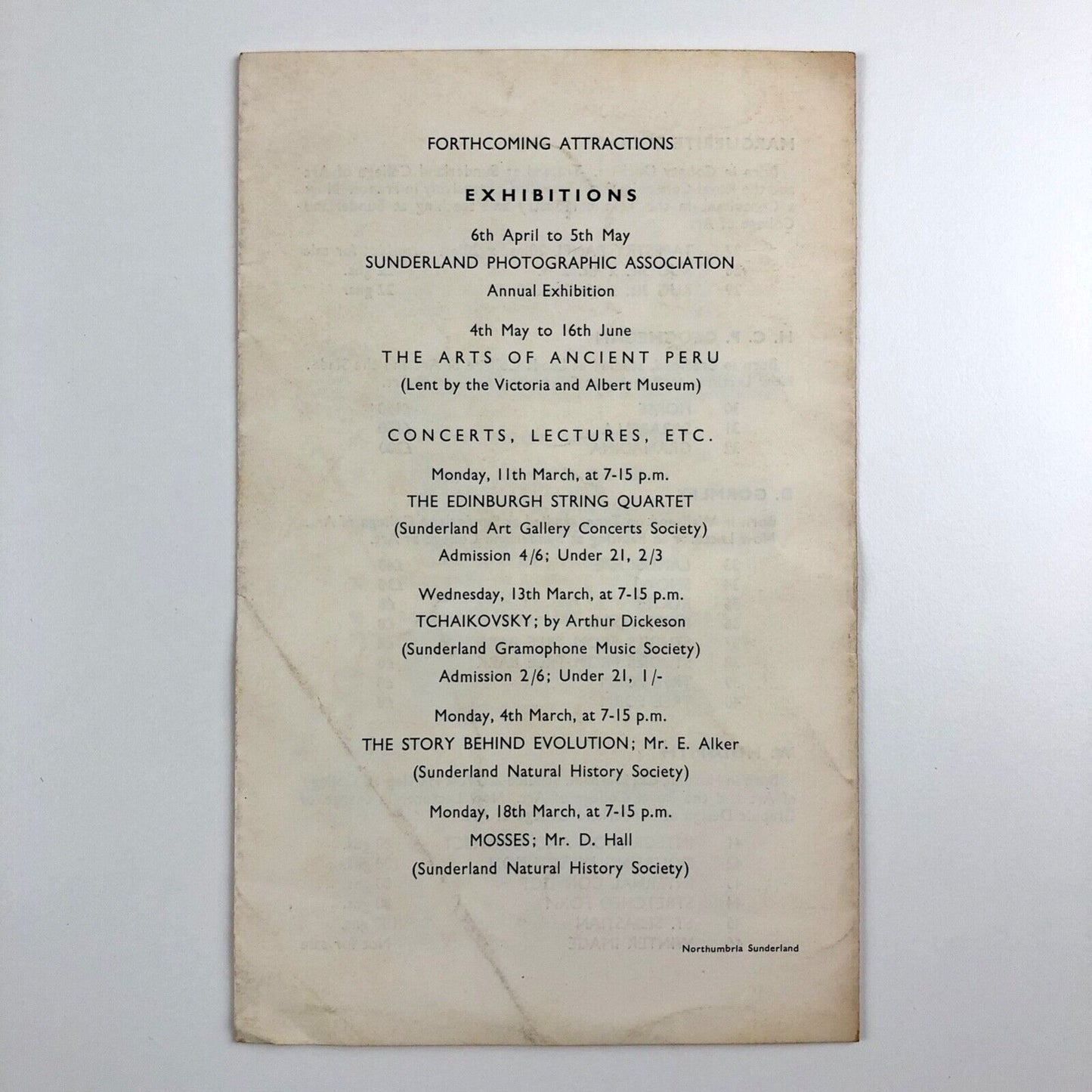 North-East Group First Exhibition | Sunderland Art Gallery catalogue booklet, 1963