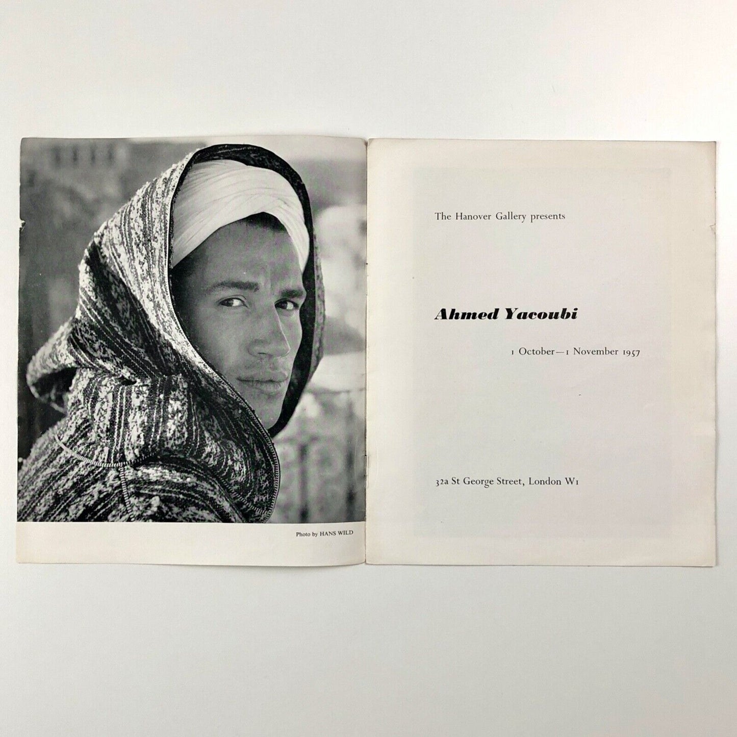 Ahmed Yacoubi. The Hanover Gallery London, 1957 | Exhibition booklet
