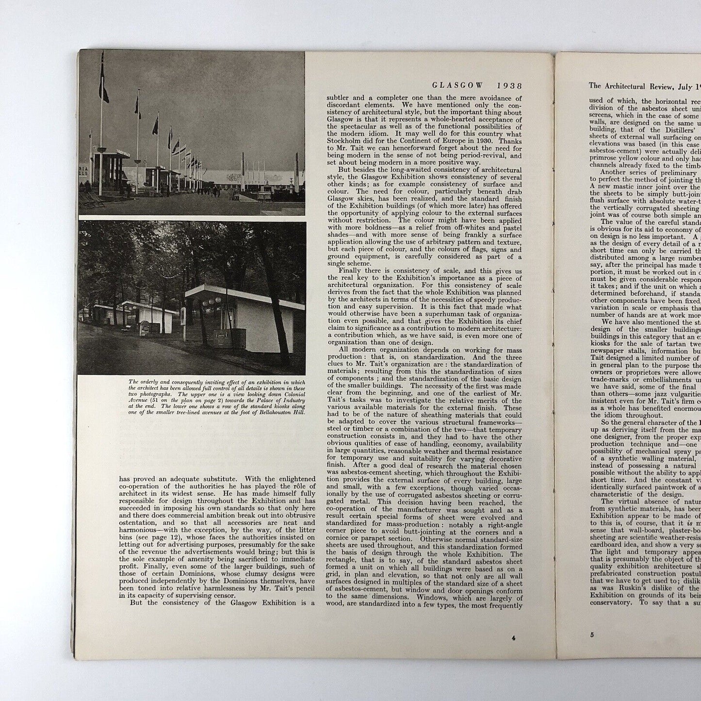 The Architectural Review - The Glasgow Exhibition, 1938