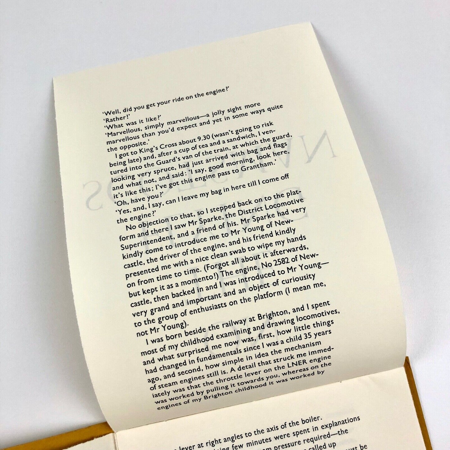 Eric Gill. On the Flying Scotsman | Beeches Press, London, 1990