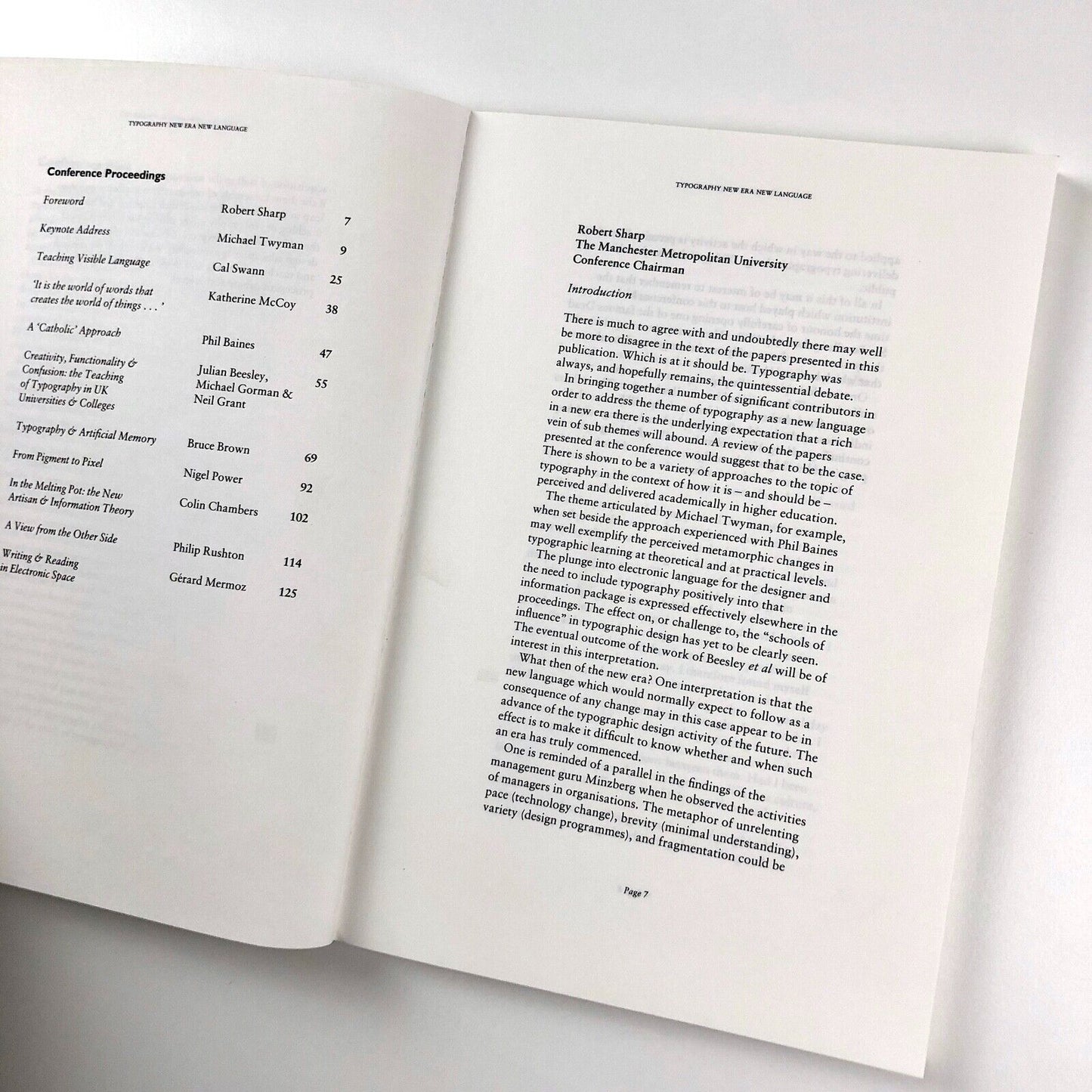Typography – New Era New Language | Edited by Michael Gorman | The Manchester Metropolitan University, 1995