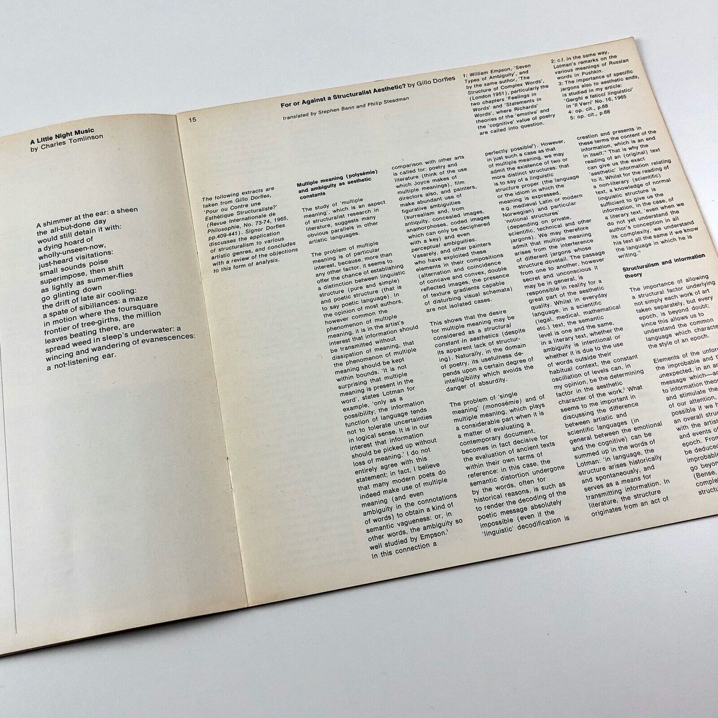 Form No. 2 art magazine | Philip Steadman, Frank Popper | 1st September 1966