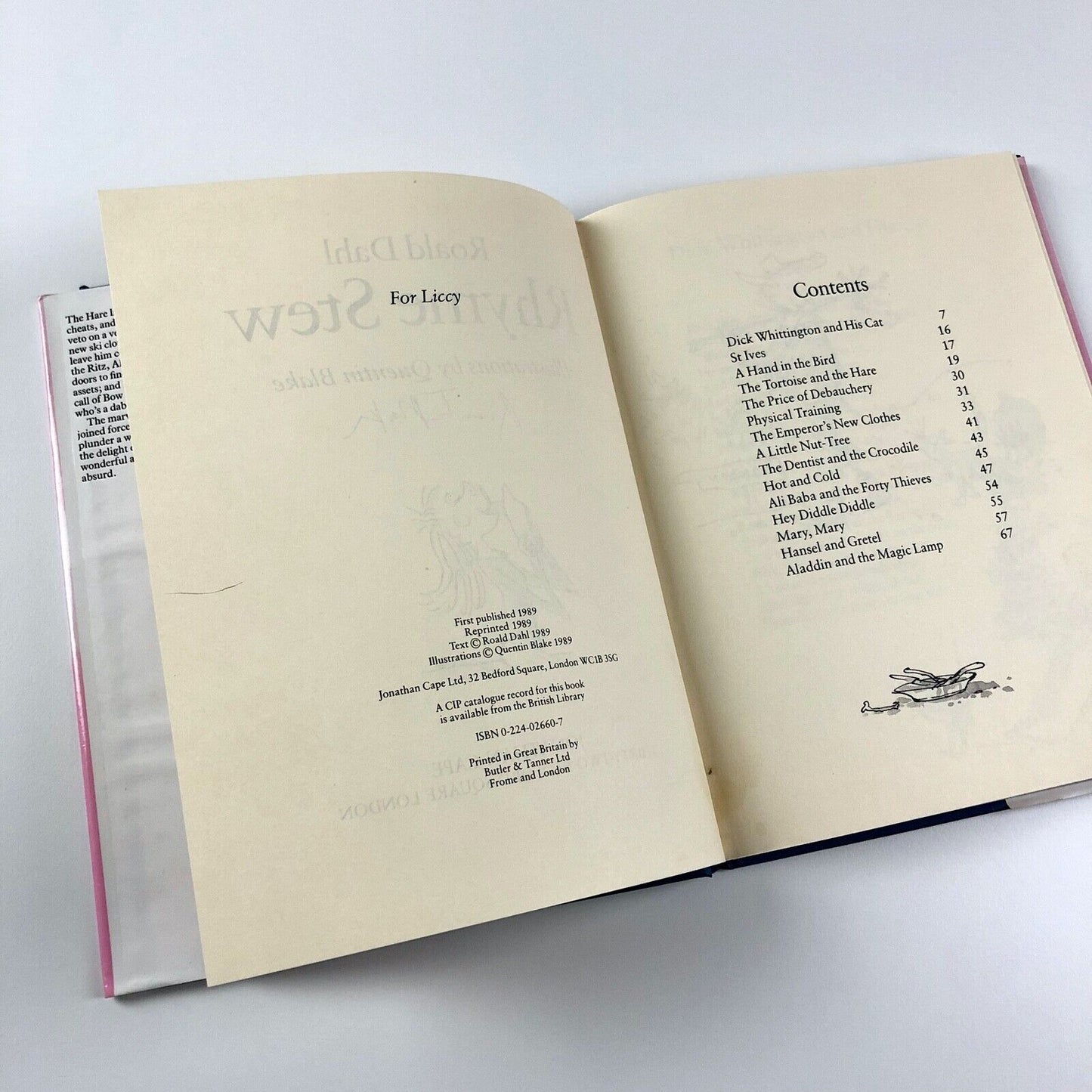 Rhyme Stew by Roald Dahl | Illustrated and signed by Quentin Blake, 1989 reprint