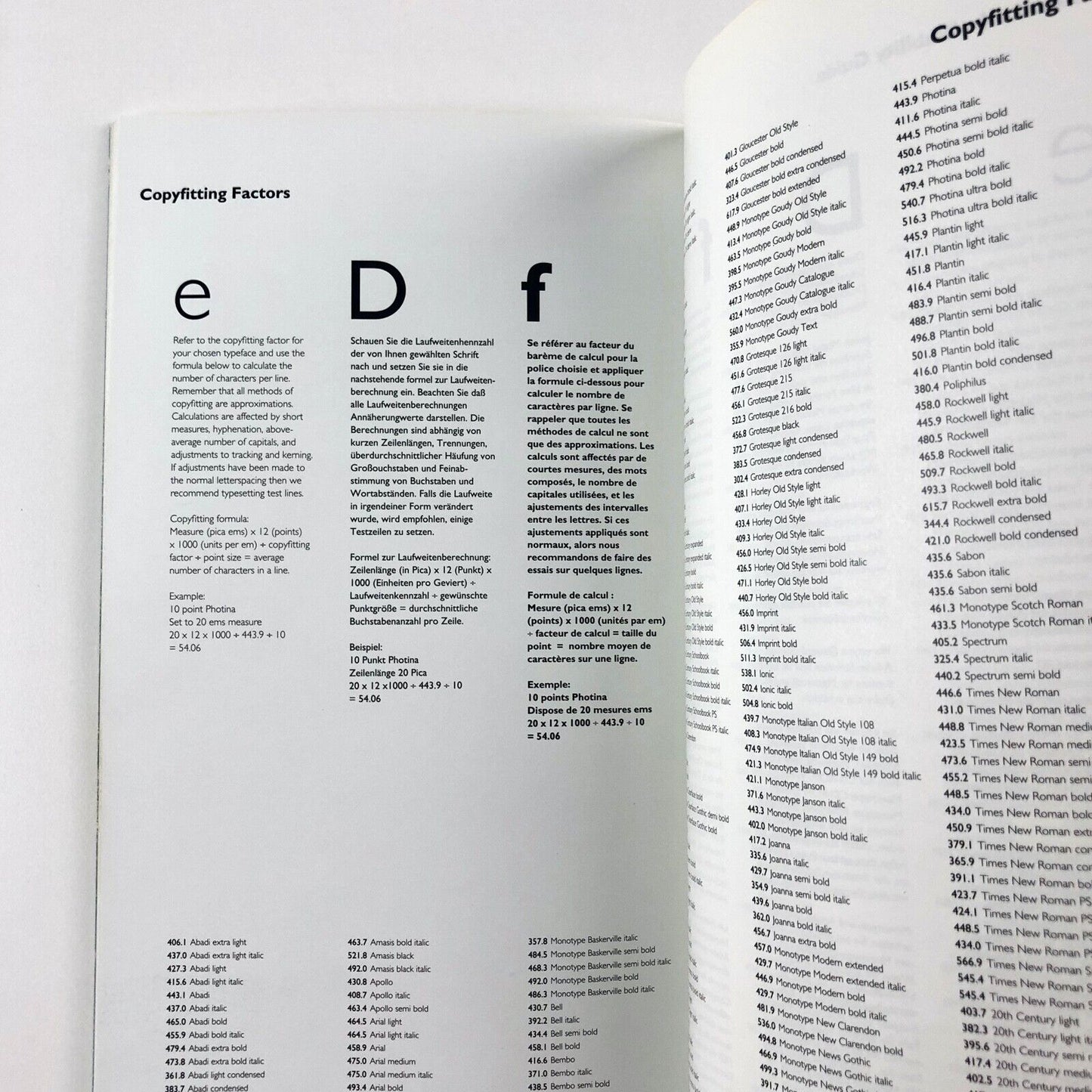 Monotype Typeface Library 91.12. | Monotype classic fonts, 1991