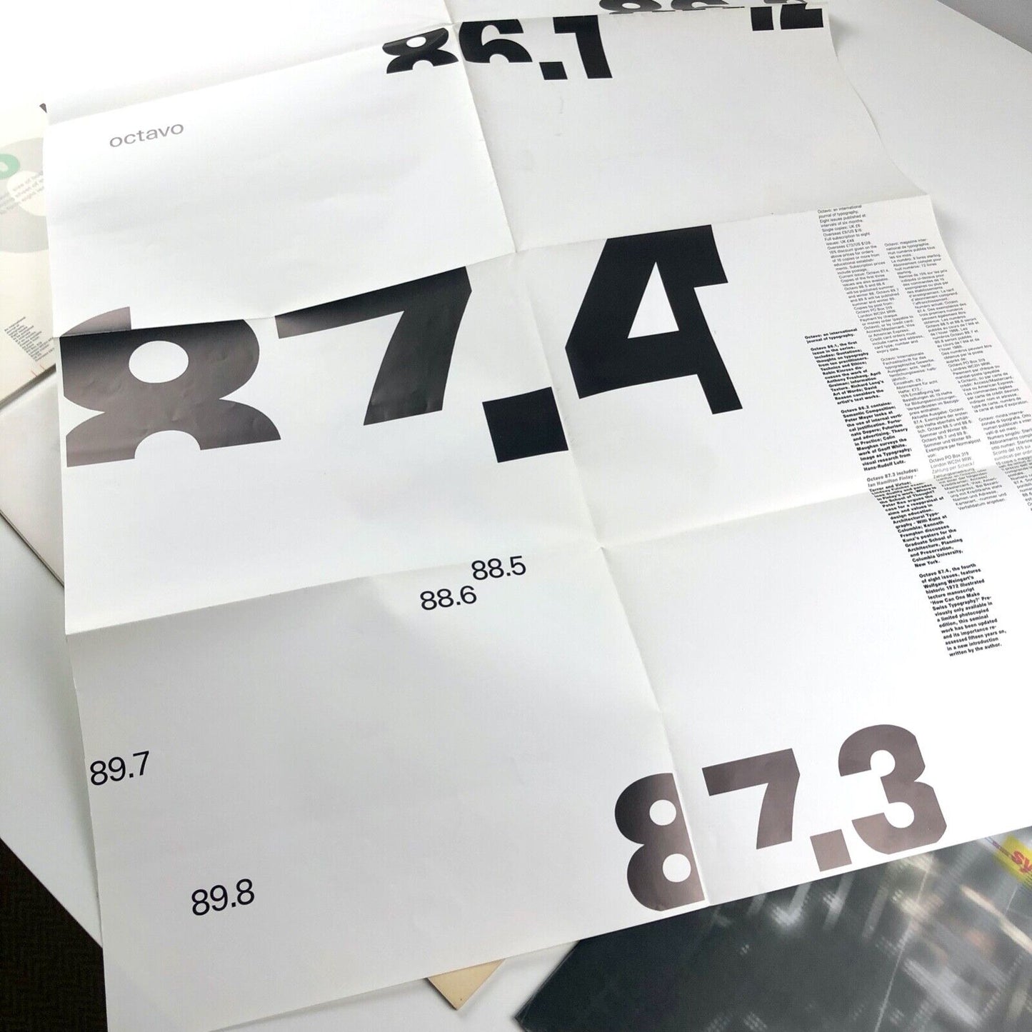 Octavo Journal of Typography seven issues 86.1 to 90.7 (excluding issue 8 on CD)