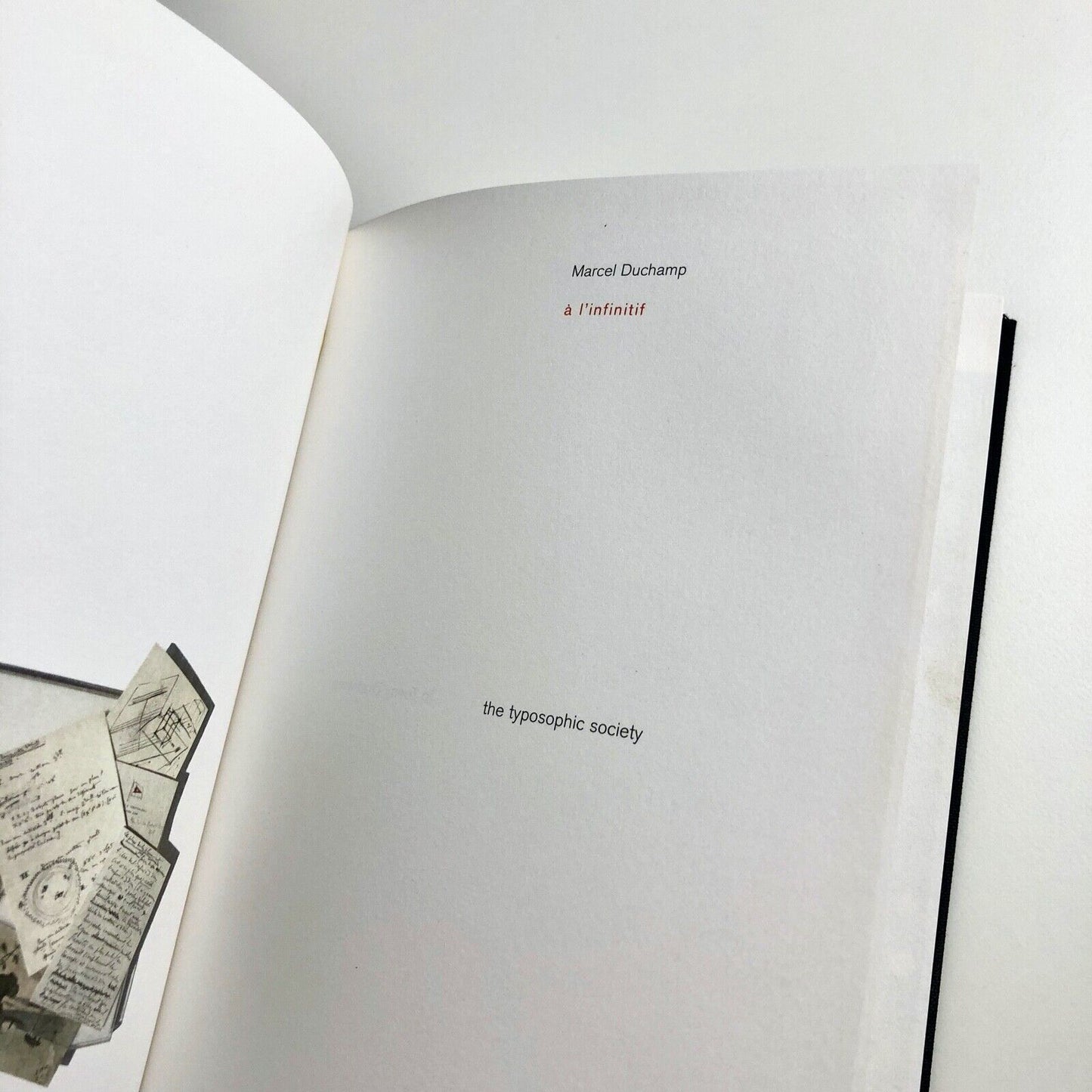 Marcel Duchamp – à L'infinitif | The Typosophic Society, 1999 | Translated by Richard Hamilton