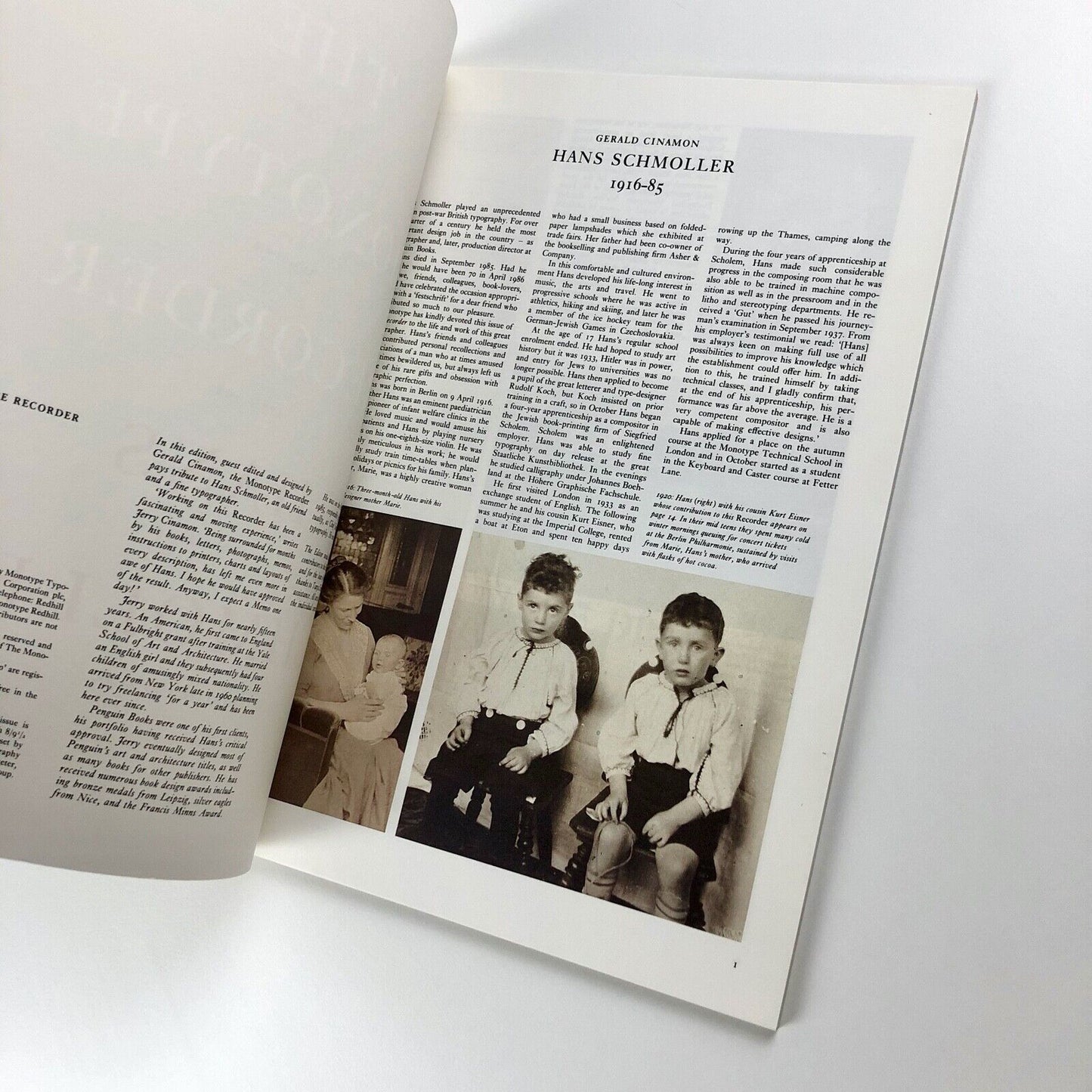The Monotype Recorder | Hans Schmoller: Typographer | Number 6, April 1987