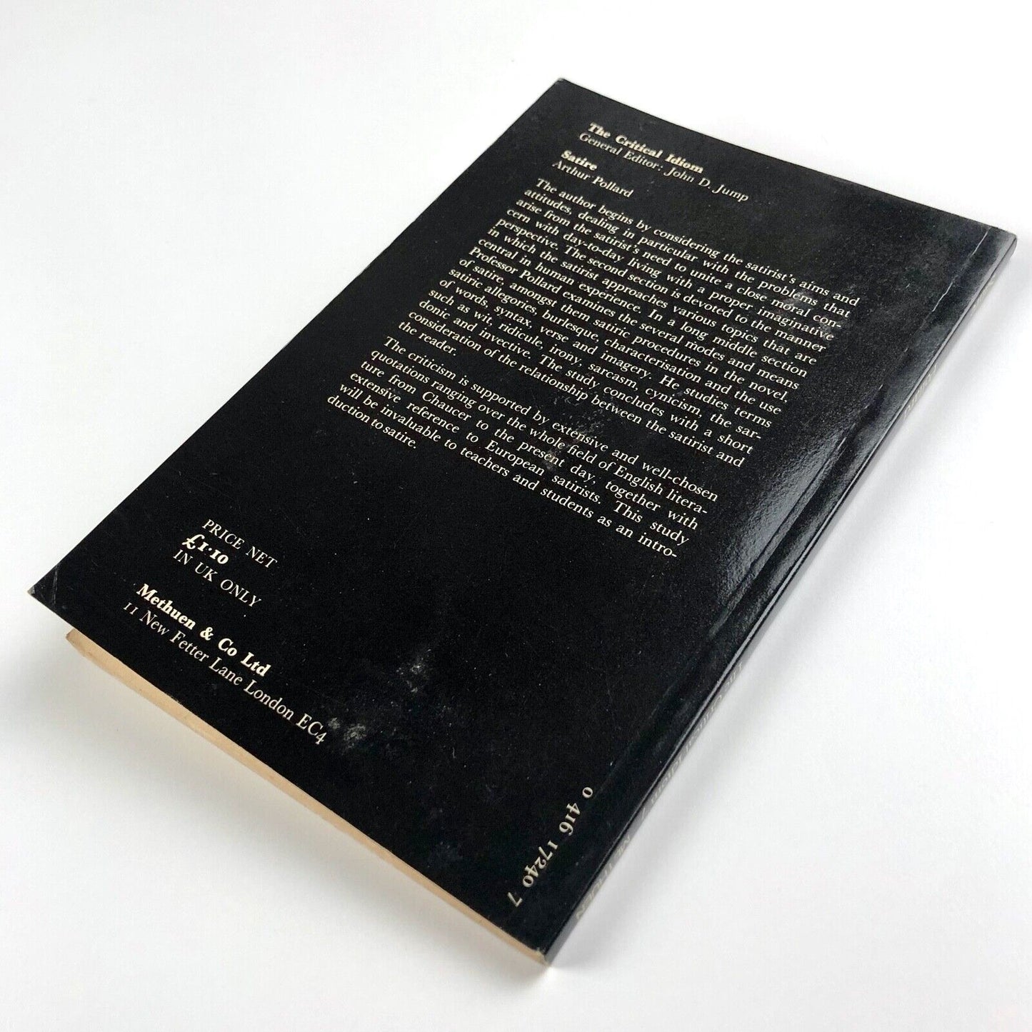 The Critical Idiom – Satire by Arthur Pollard | Methuen & Co, 1976