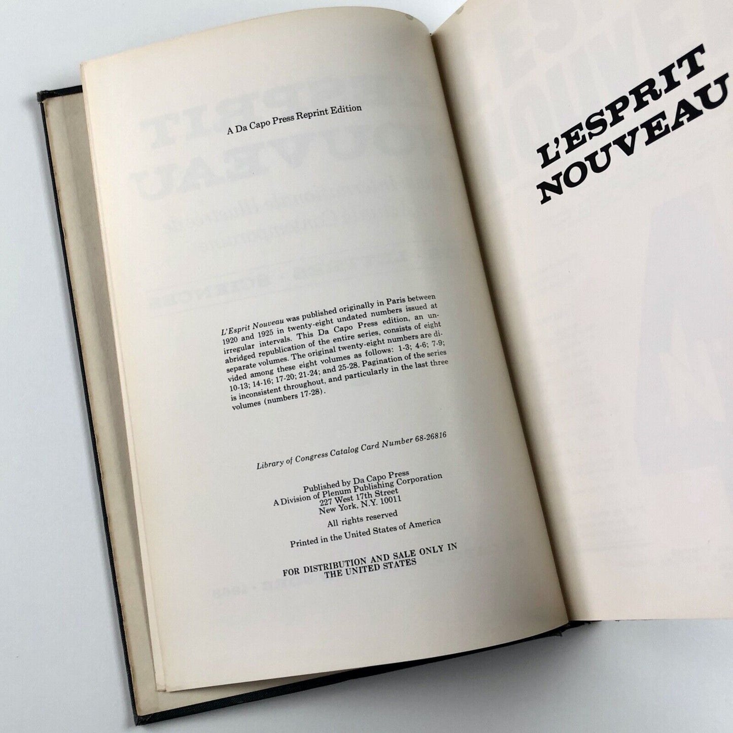 L'Esprit Nouveau – Numbers 4-6 Da Capo, New York | Reprinted facsimile edition, 1968