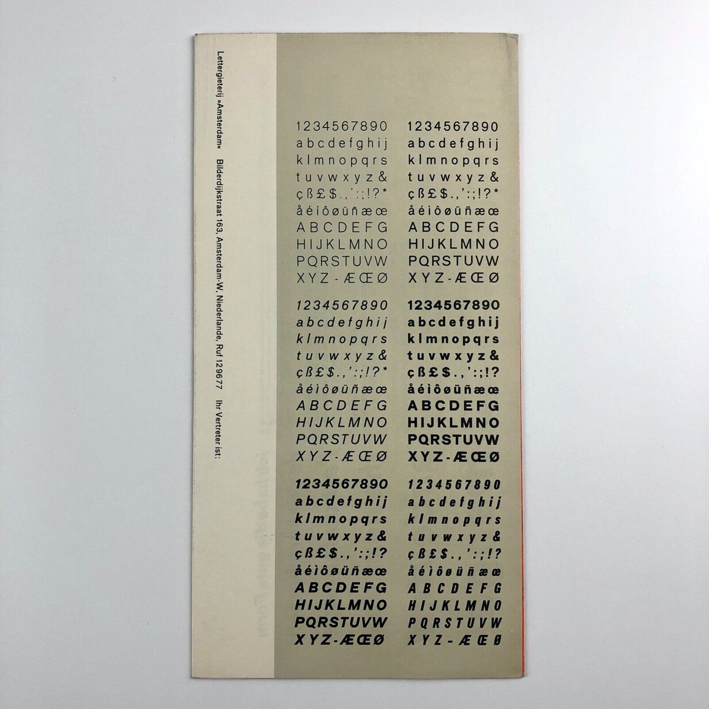 Mercator | Lettergieterij Amsterdam – type specimen leaflet
