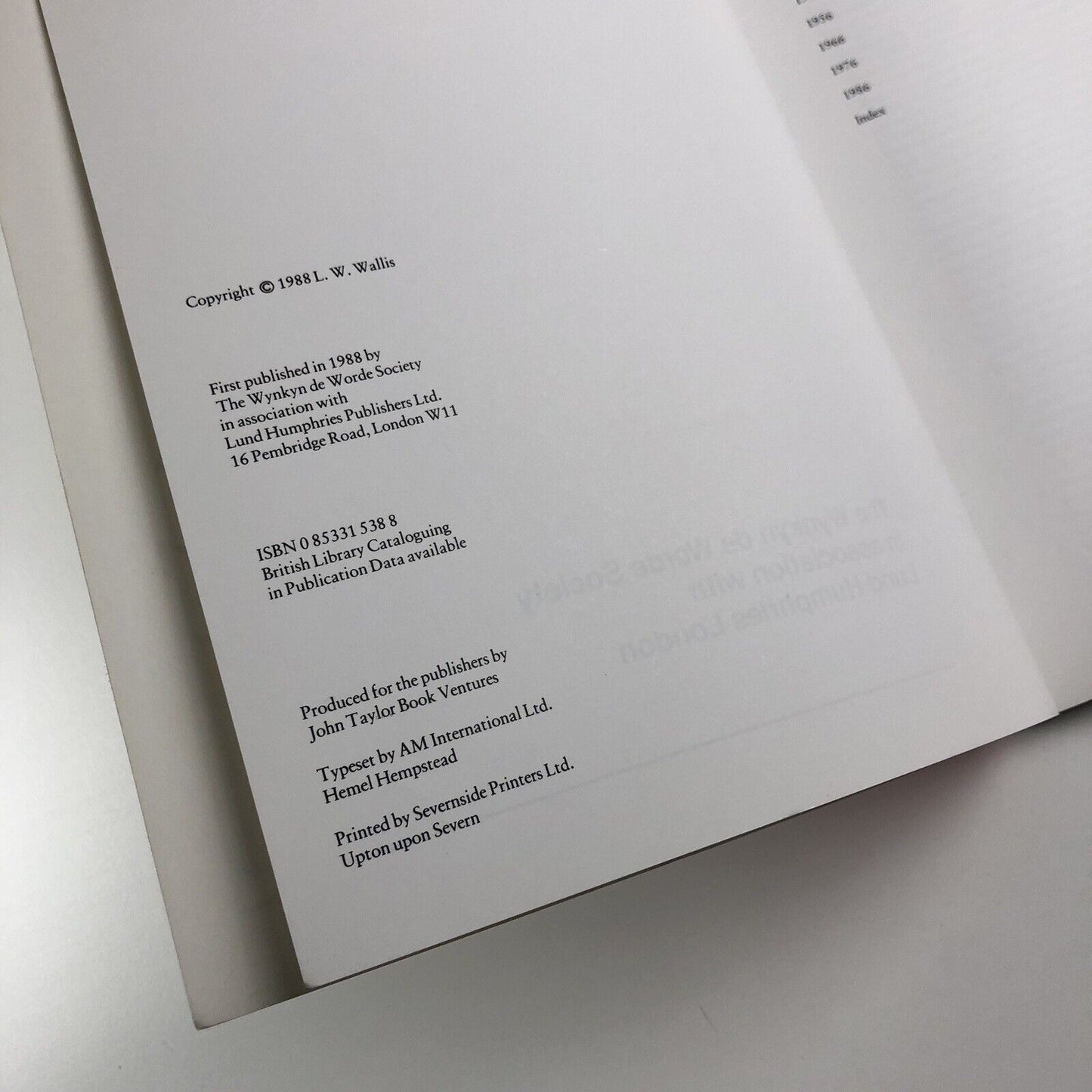 A Concise Chronology of Typesetting Developments 1886-1986 by L.W. Wallis 1988
