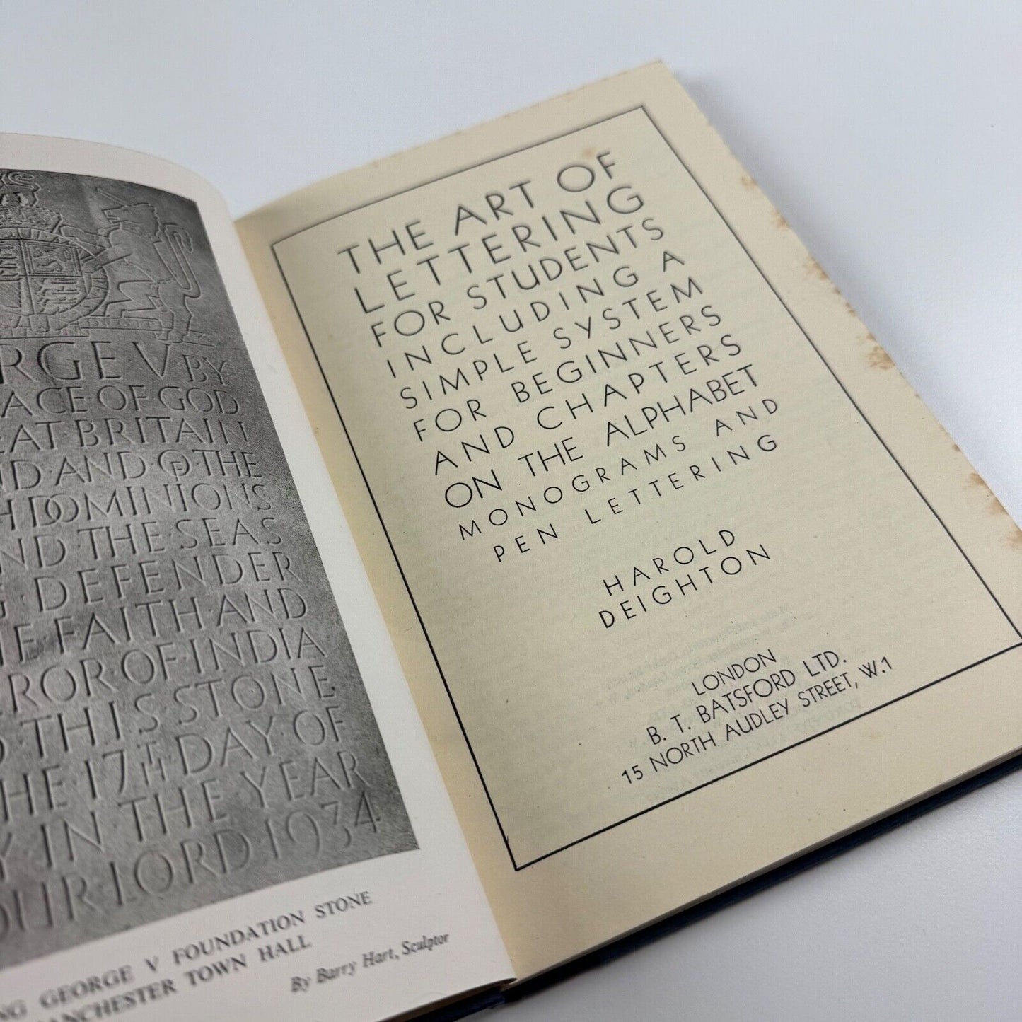 The Art of Lettering by Harold Deighton | B.T. Batsford, 1947