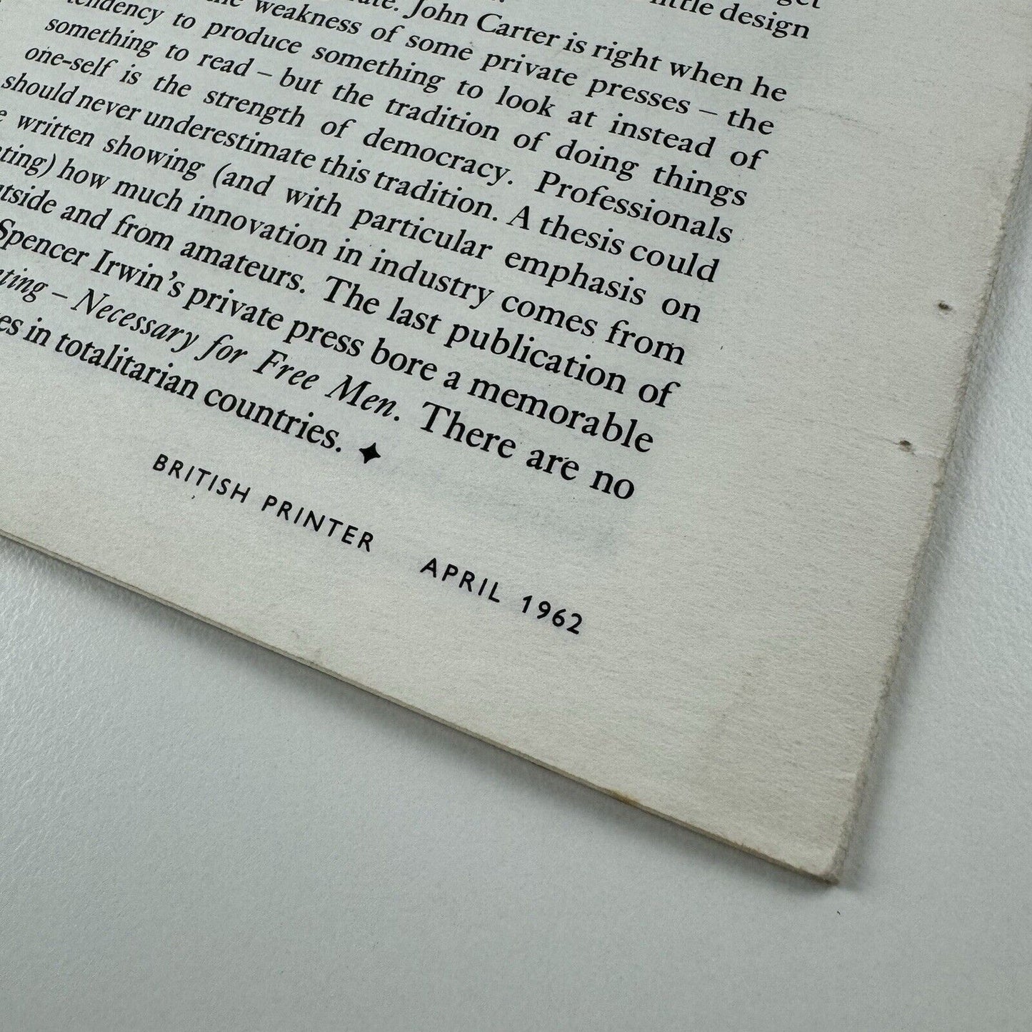 Private Presses and the Printing Industry | James Moran – British Printer supplement, 1962