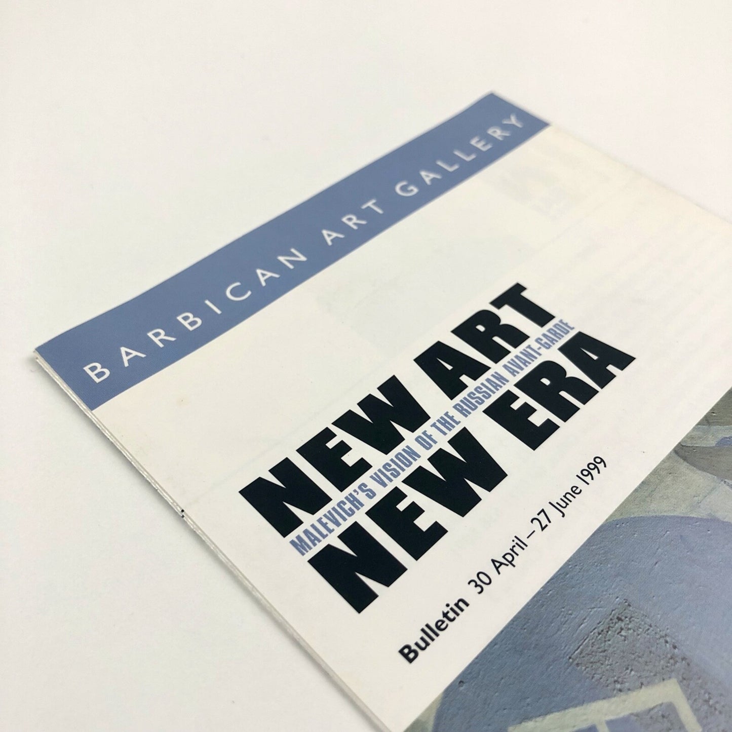 David Bailey / Malevich 'New Era New Art' | Barbican Bulletin leaflet, April-June 1999