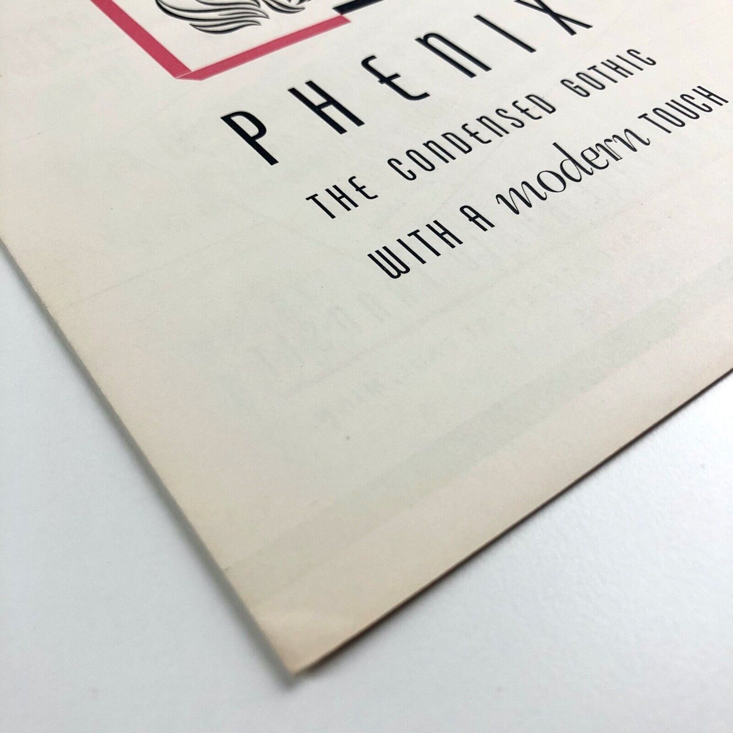 Phenix Condensed Gothic | American Type Founders type specimen leaflet | Undated